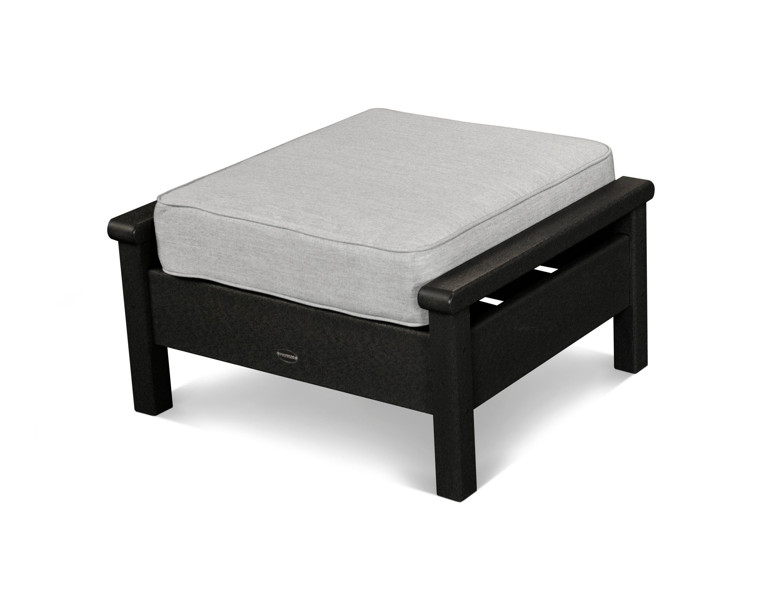 Harbour Deep Seating Ottoman in Black / Granite