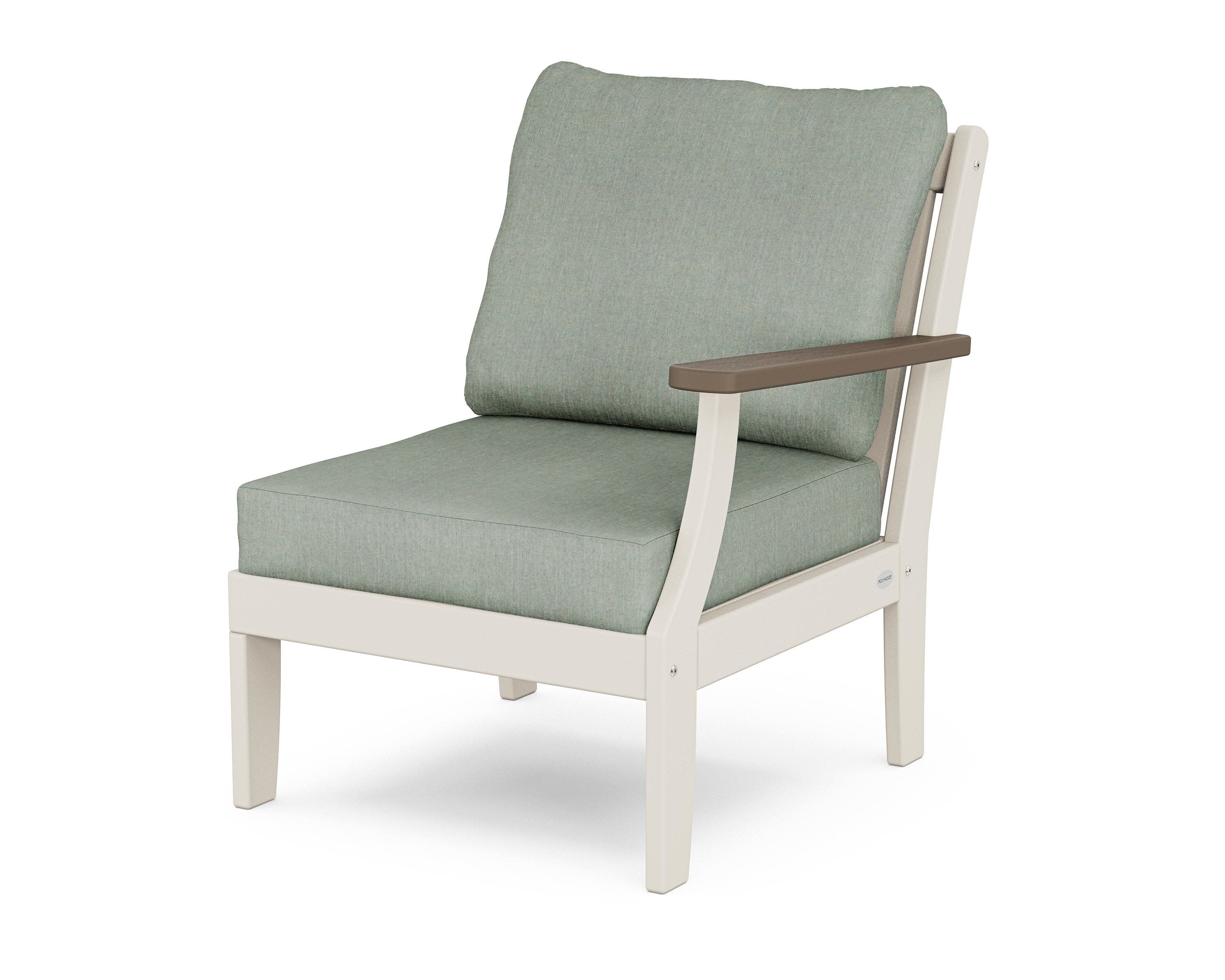 Braxton Modular Right Arm Chair in Sand / Kona / Cast Sage