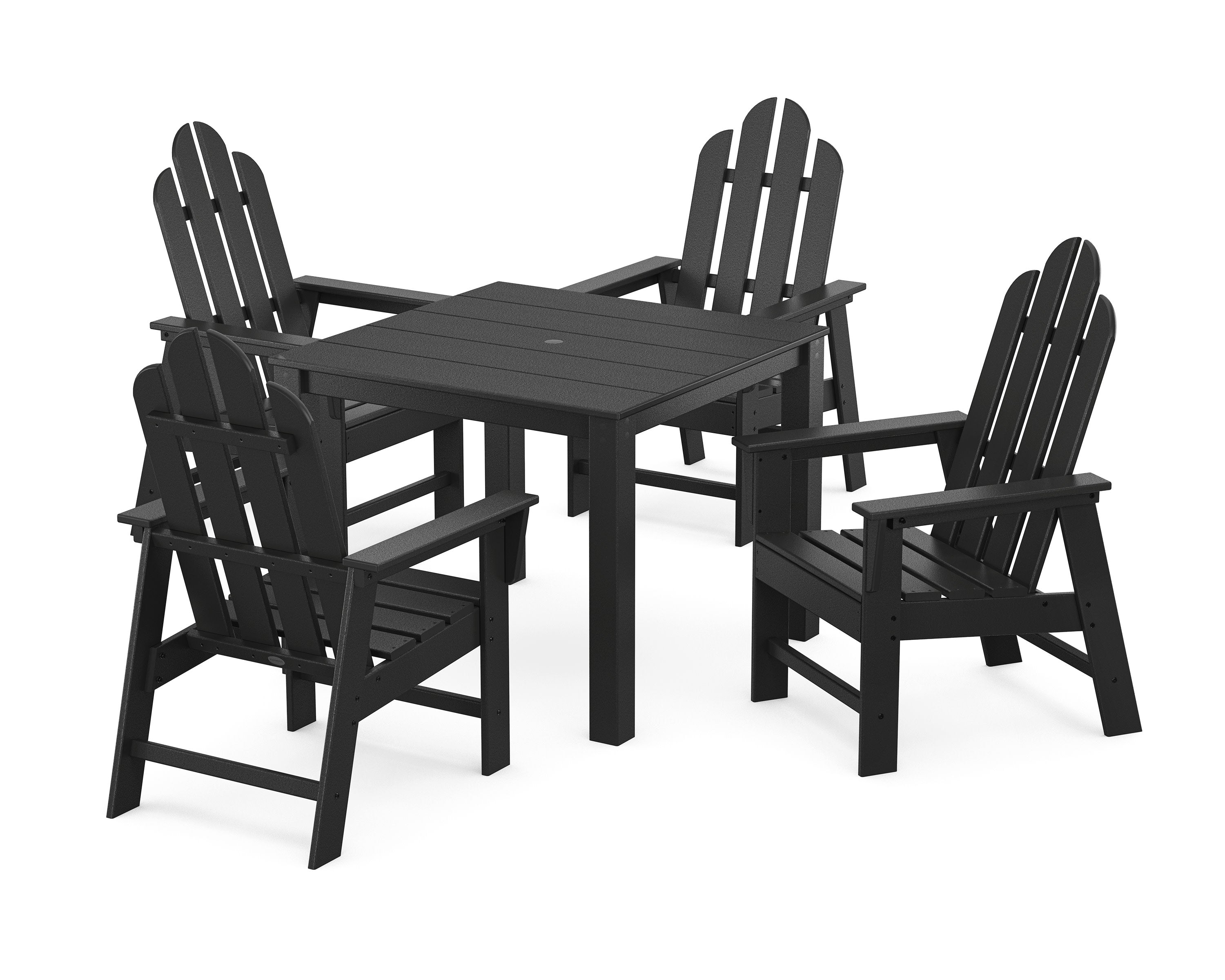 Long Island 5-Piece Parsons Dining Set in Black