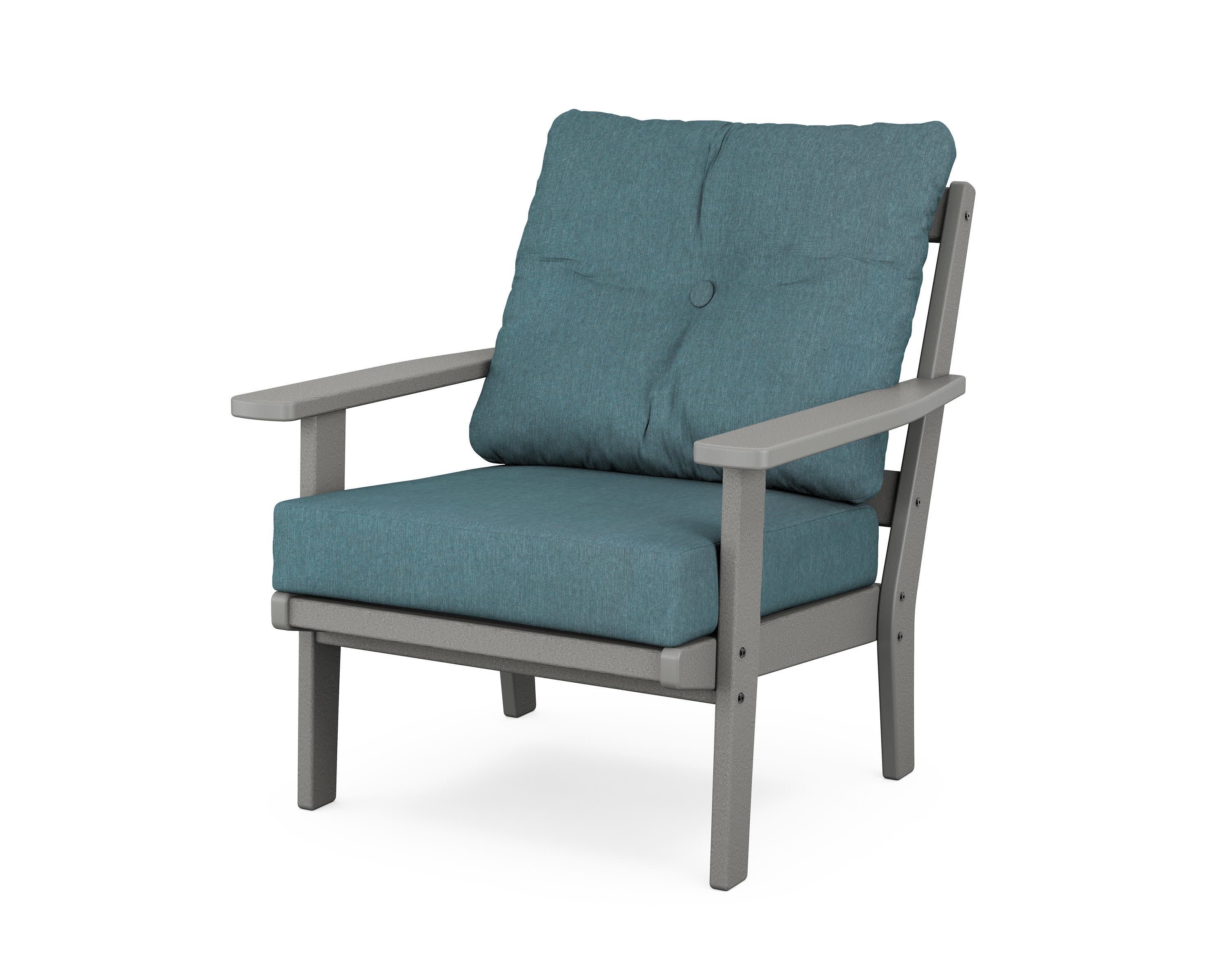 Oxford Deep Seating Chair in Slate Grey / Ocean Teal