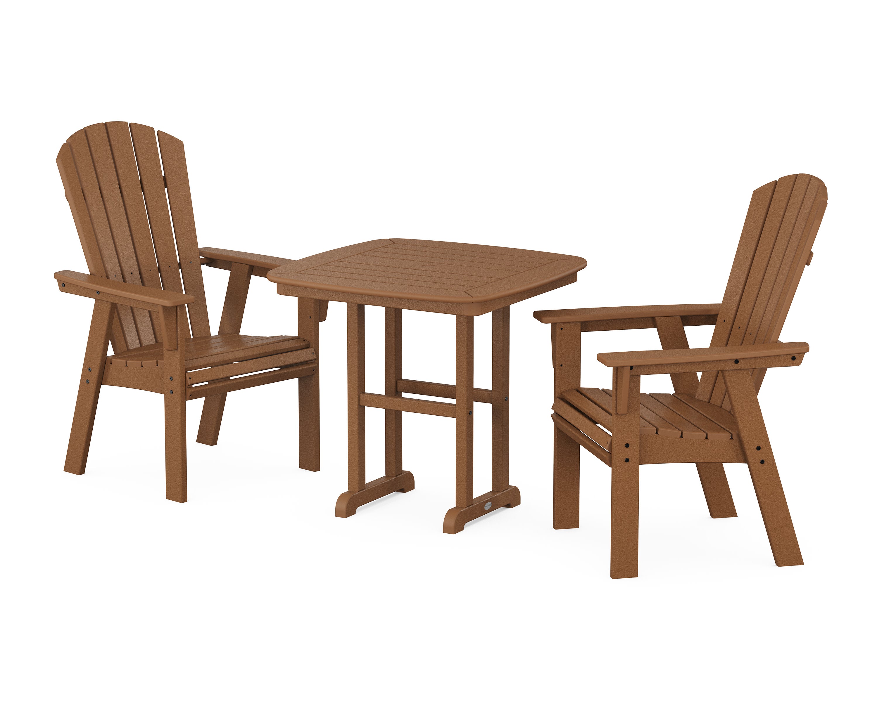 Nautical Adirondack 3-Piece Dining Set in Teak