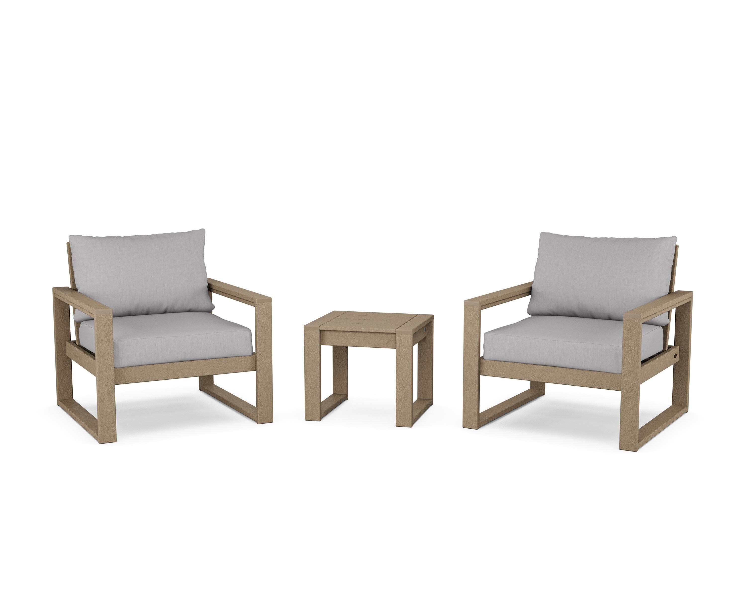 EDGE Sectional 3-Piece Deep Seating Set in Vintage Sahara / Granite