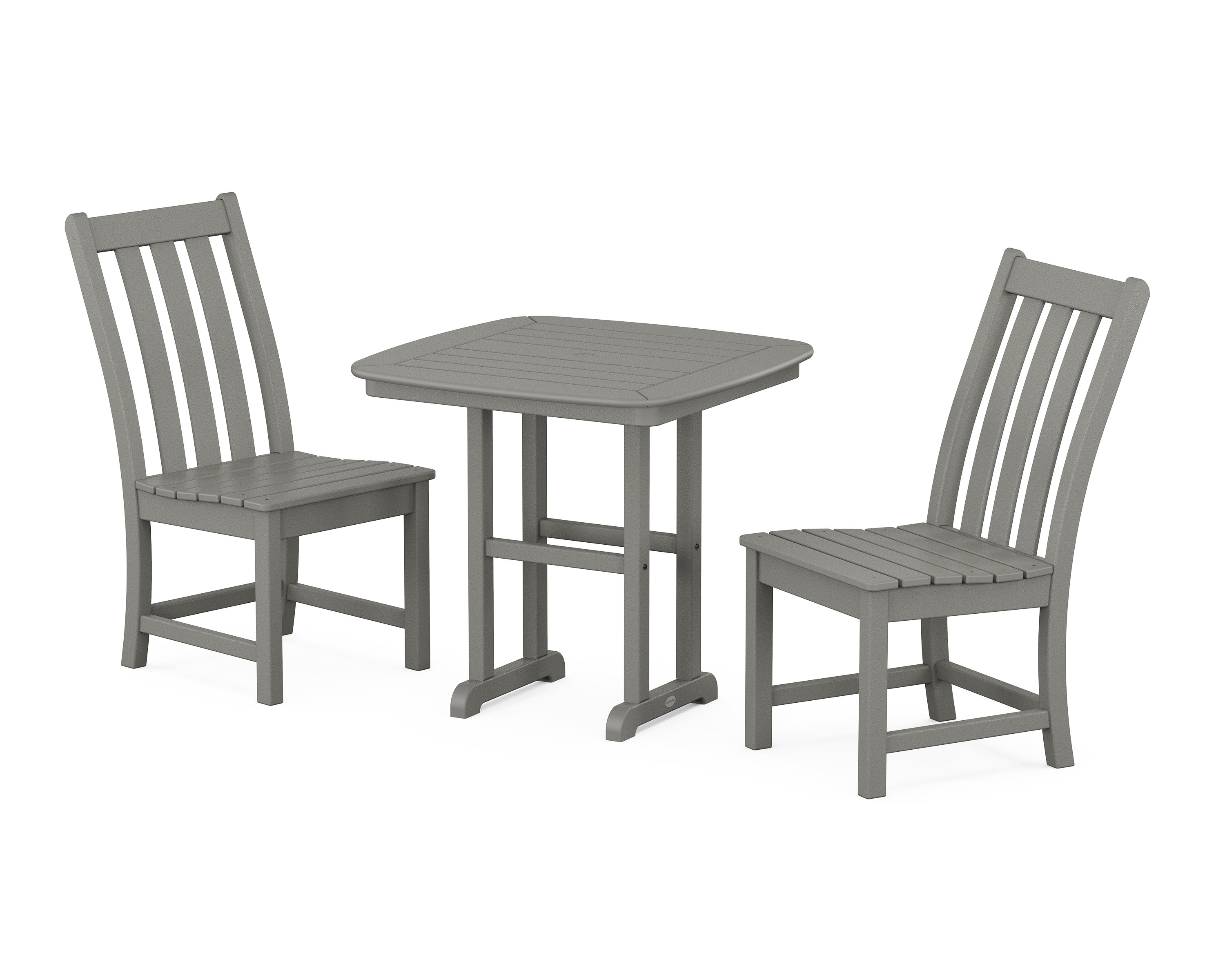 Vineyard Side Chair 3-Piece Dining Set in Slate Grey