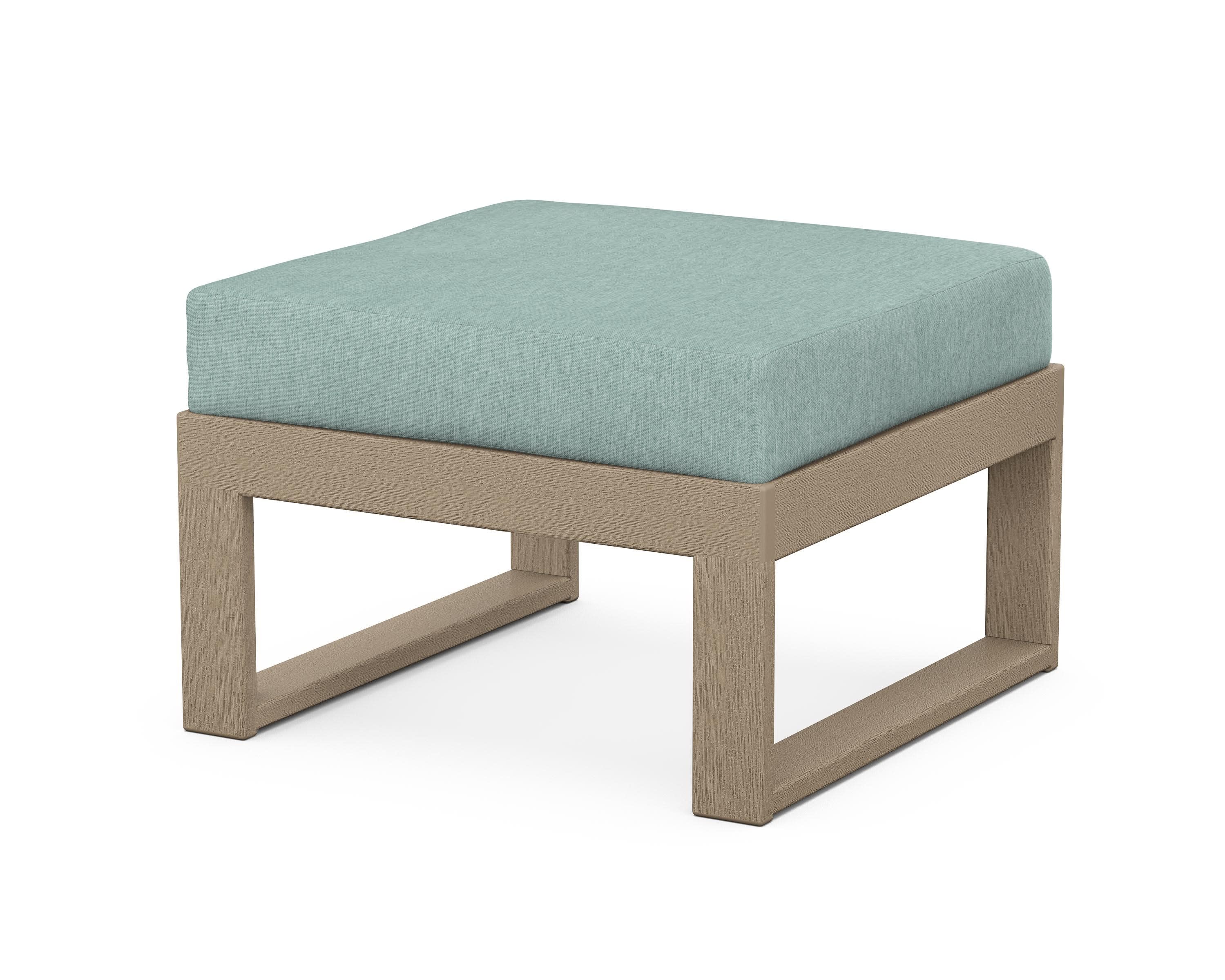 Modular Ottoman - Modern in Vintage Sahara / Glacier Spa