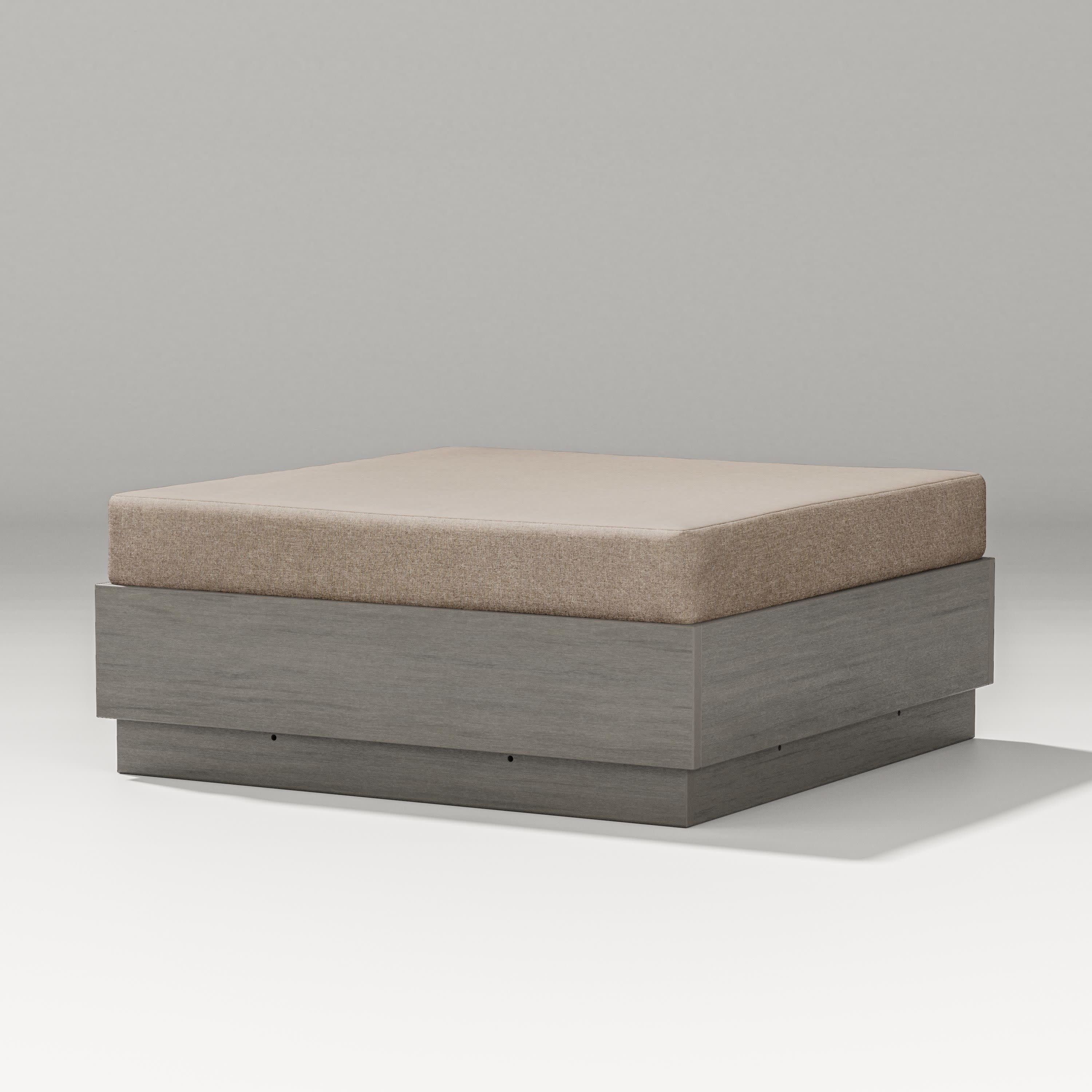 Elevate Lounge Ottoman in Driftwood / Spiced Burlap