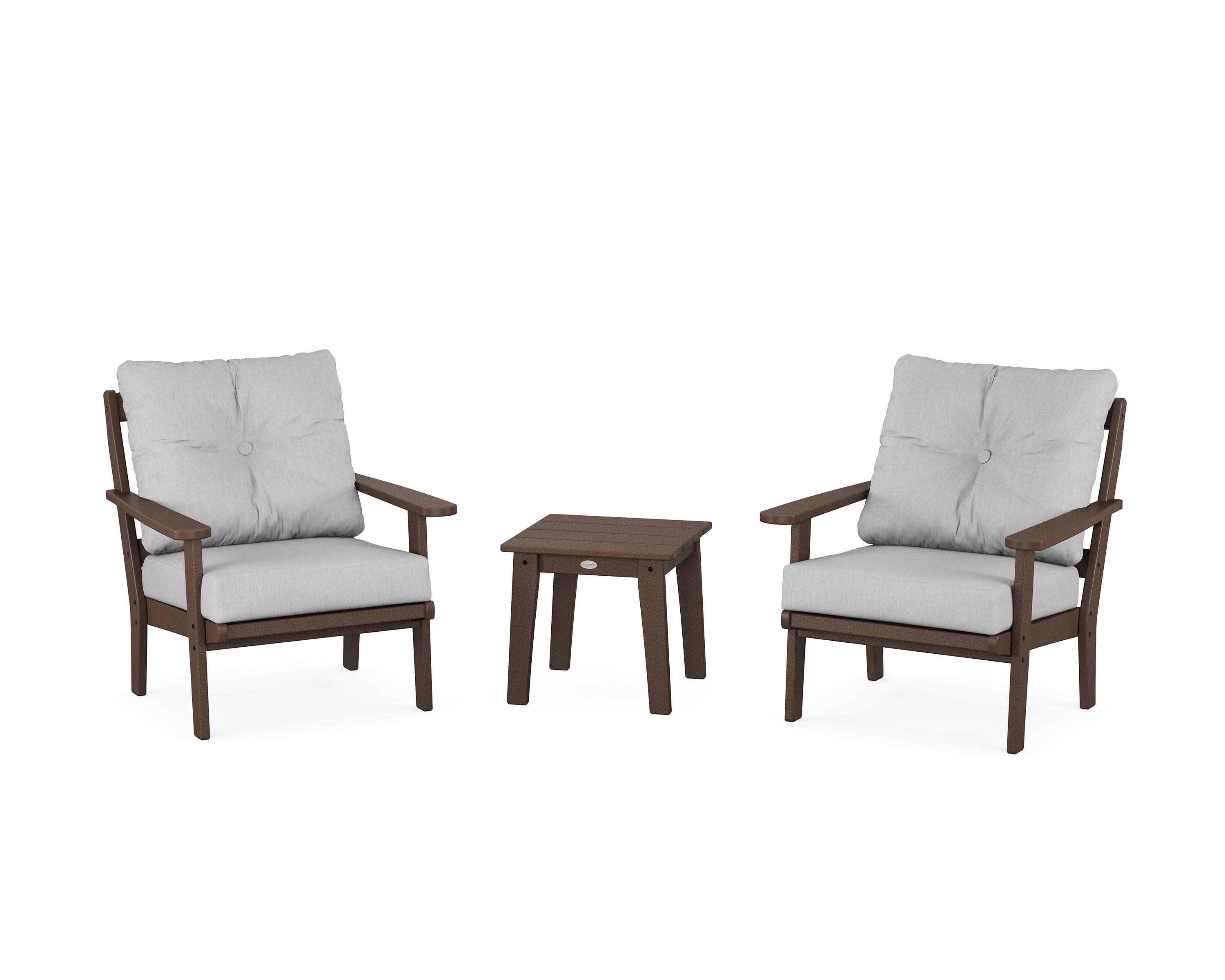 Mission 3-Piece Deep Seating Set in Mahogany / Granite