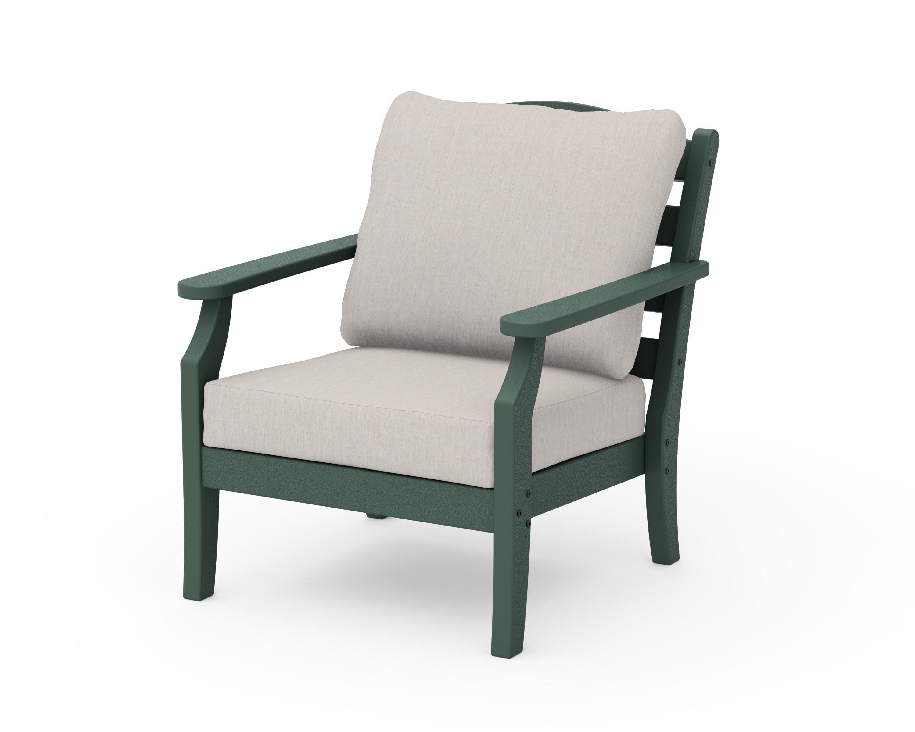 Savannah Deep Seating Chair in Green / Cast Ash