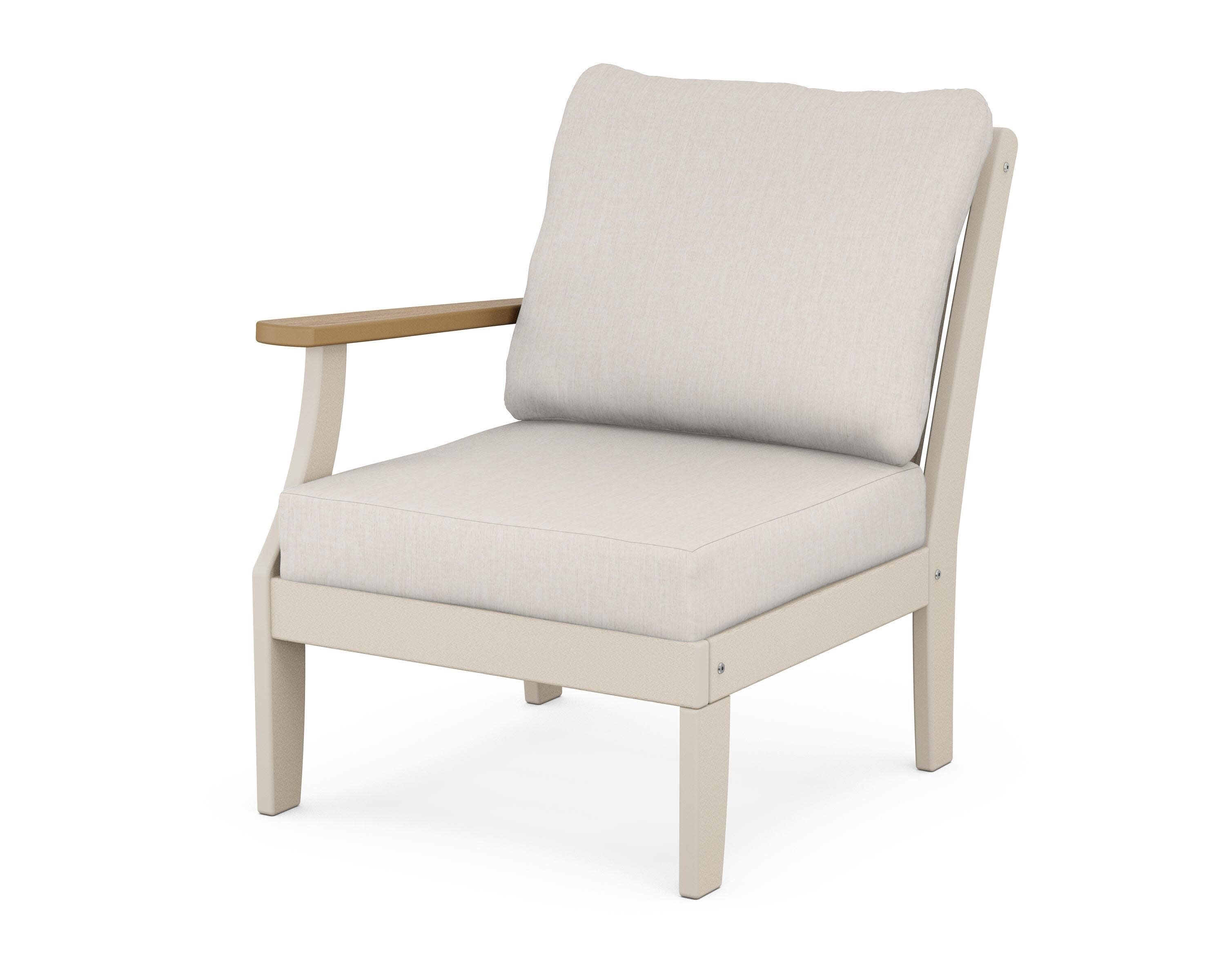 Braxton Modular Left Arm Chair in Sand / Natural / Cast Ash