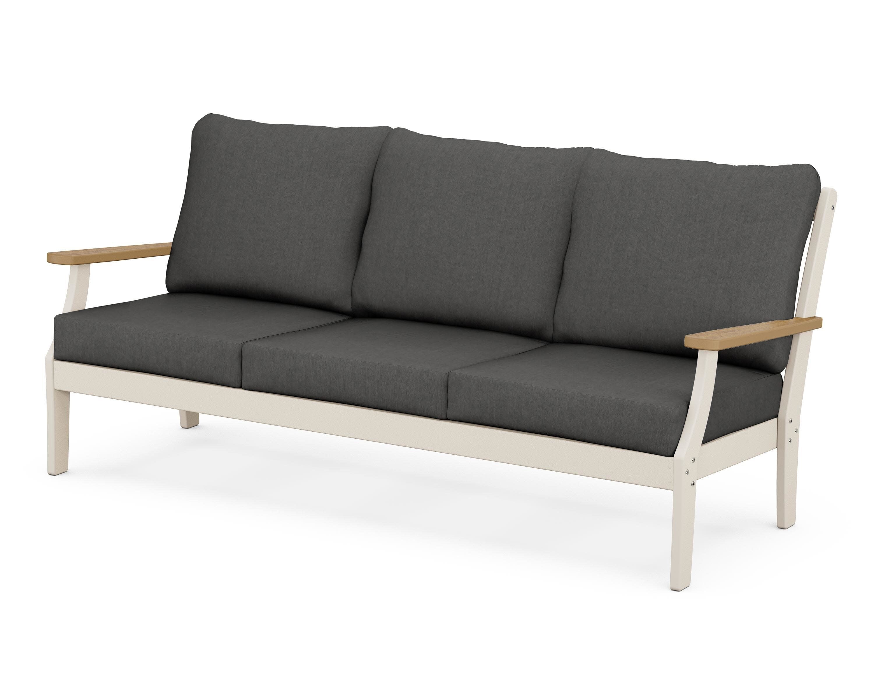 Braxton Deep Seating Sofa in Sand / Natural / Spectrum Carbon