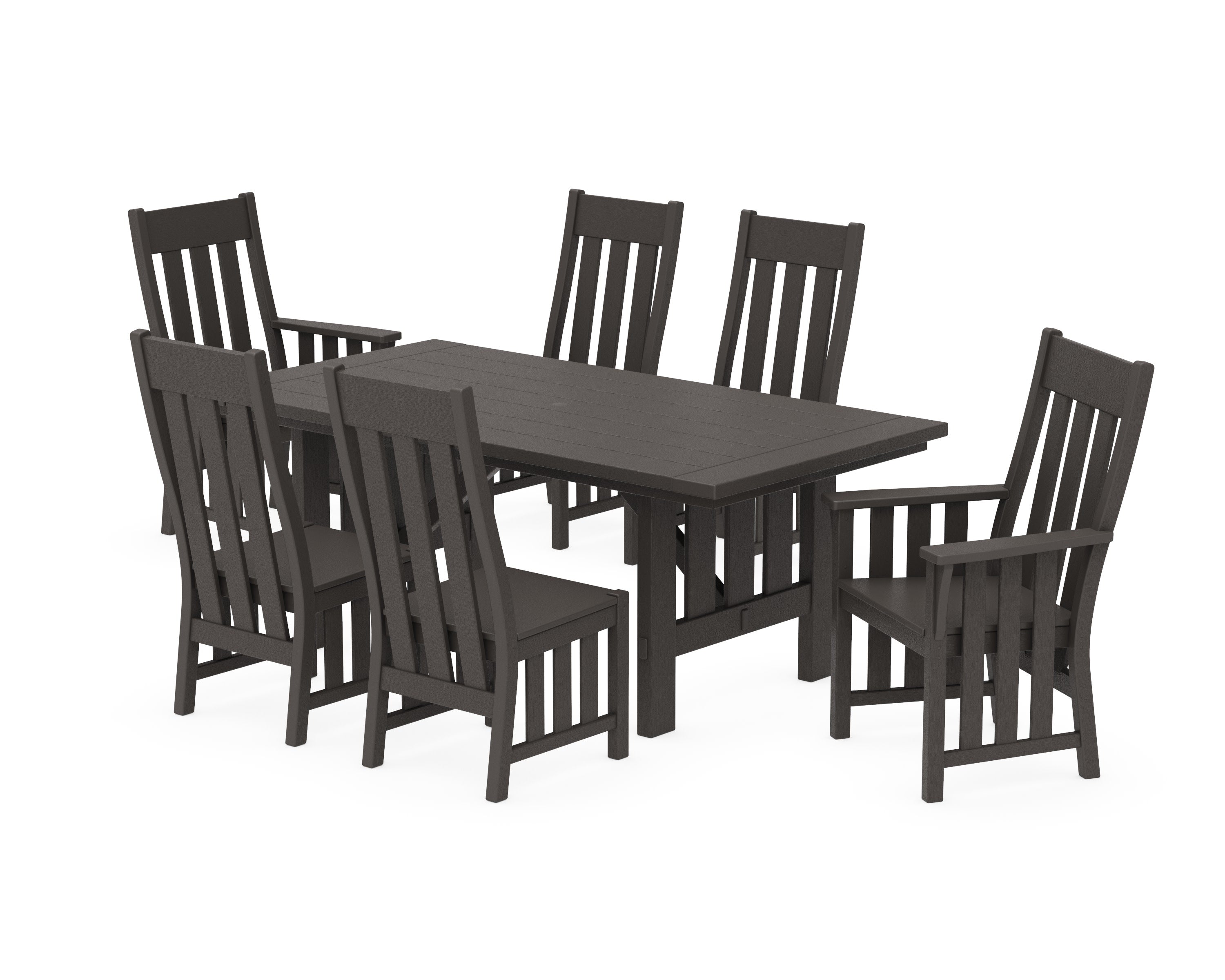 Acadia 7-Piece Dining Set in Vintage Coffee