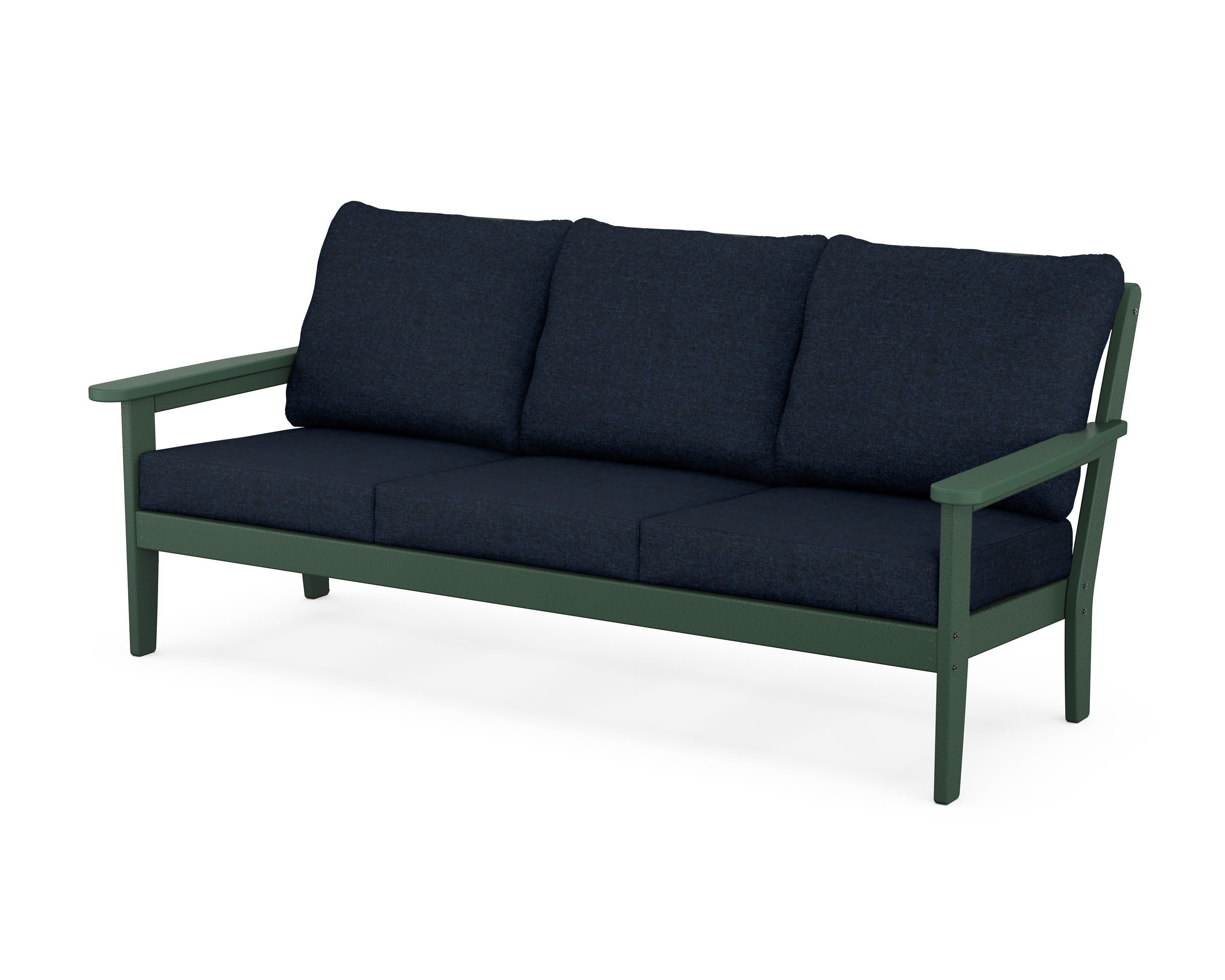 Cottage Deep Seating Sofa in Green / Marine Indigo