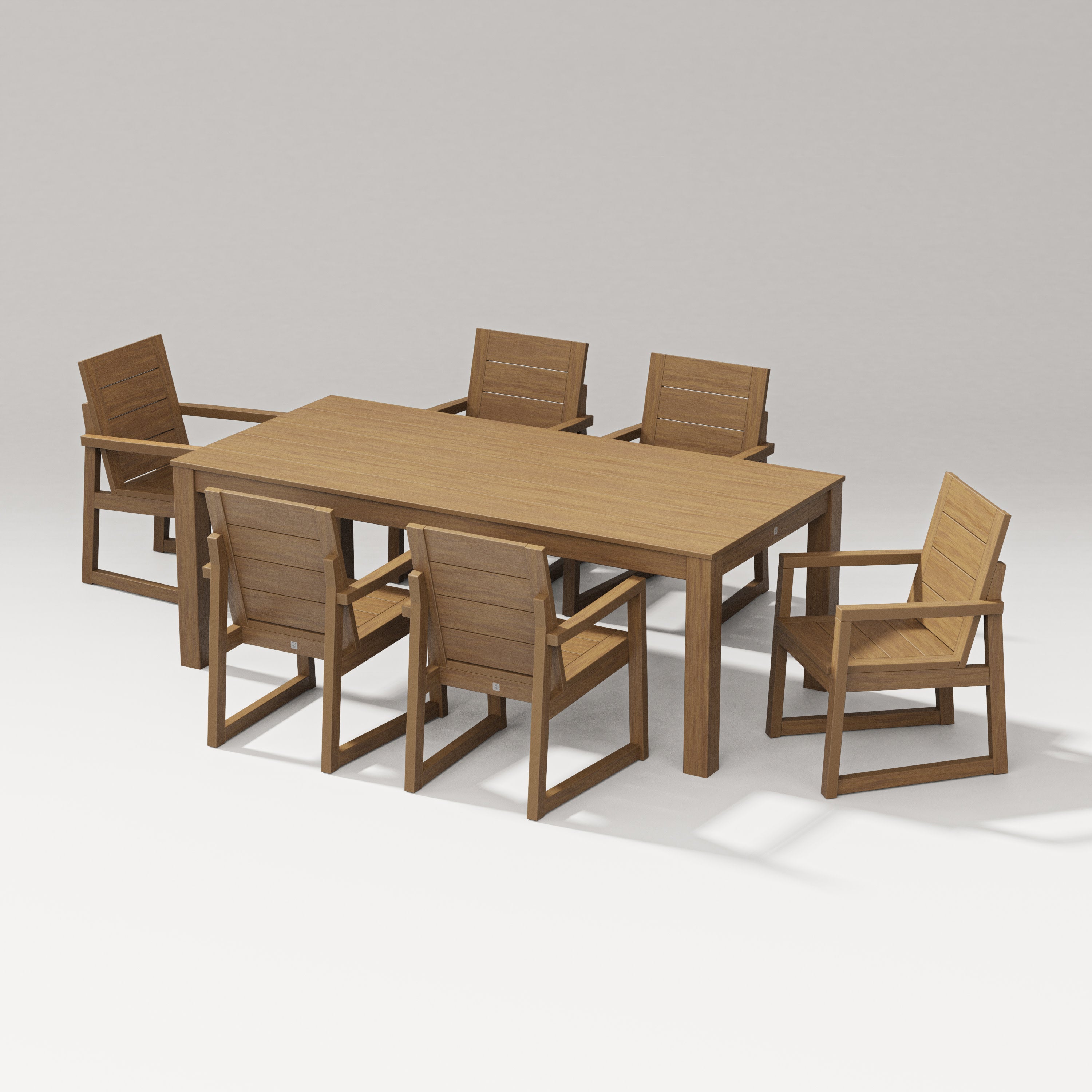 Elevate 7-Piece Parsons Table Dining Set in Natural