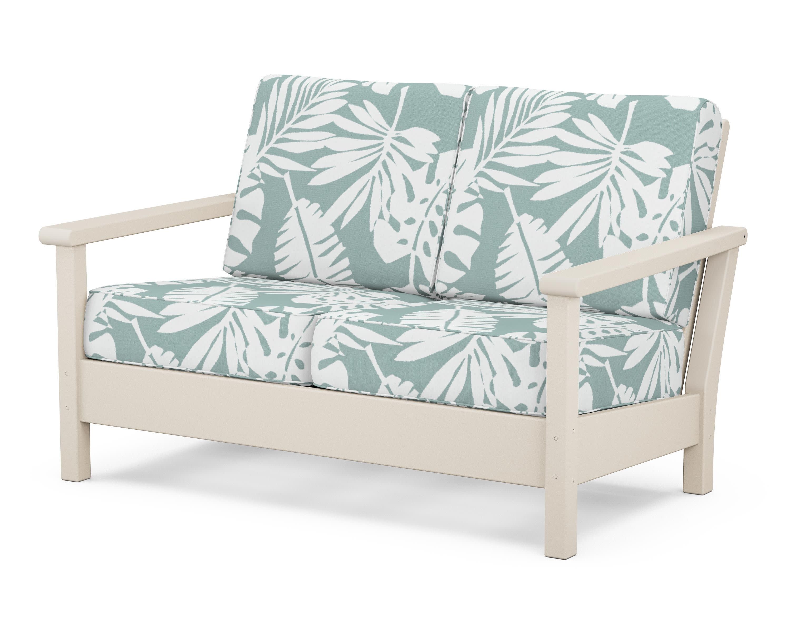 Harbour Deep Seating Loveseat in Sand / Leaf Glacier Spa