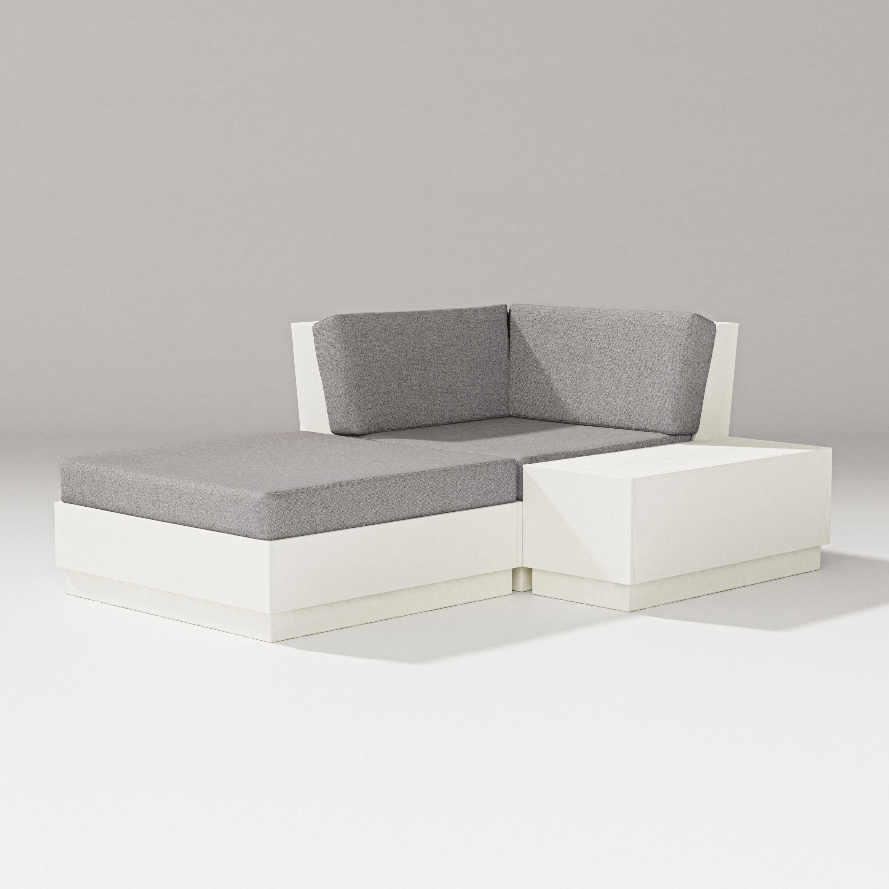 Elevate Corner Chaise in Vintage White / Grey Mist
