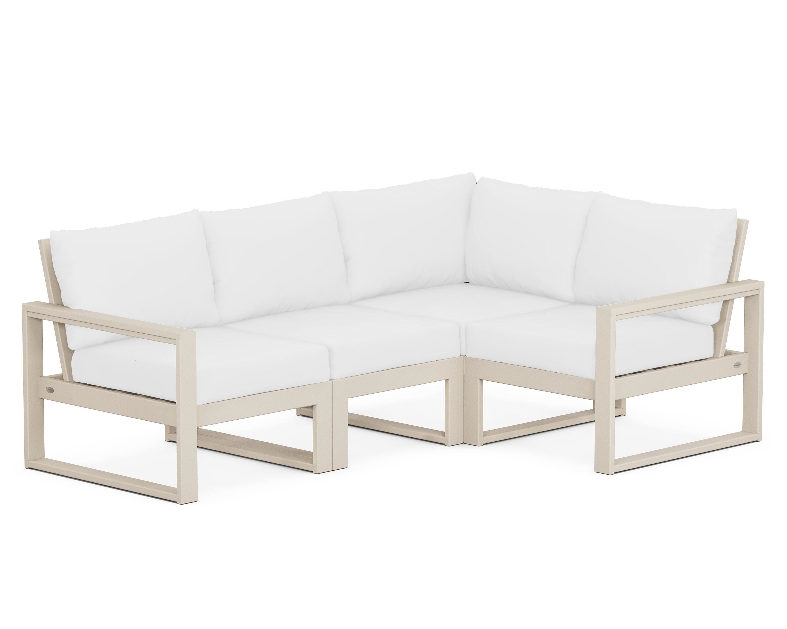 EDGE 4-Piece Modular Deep Seating Set in Sand / Natural