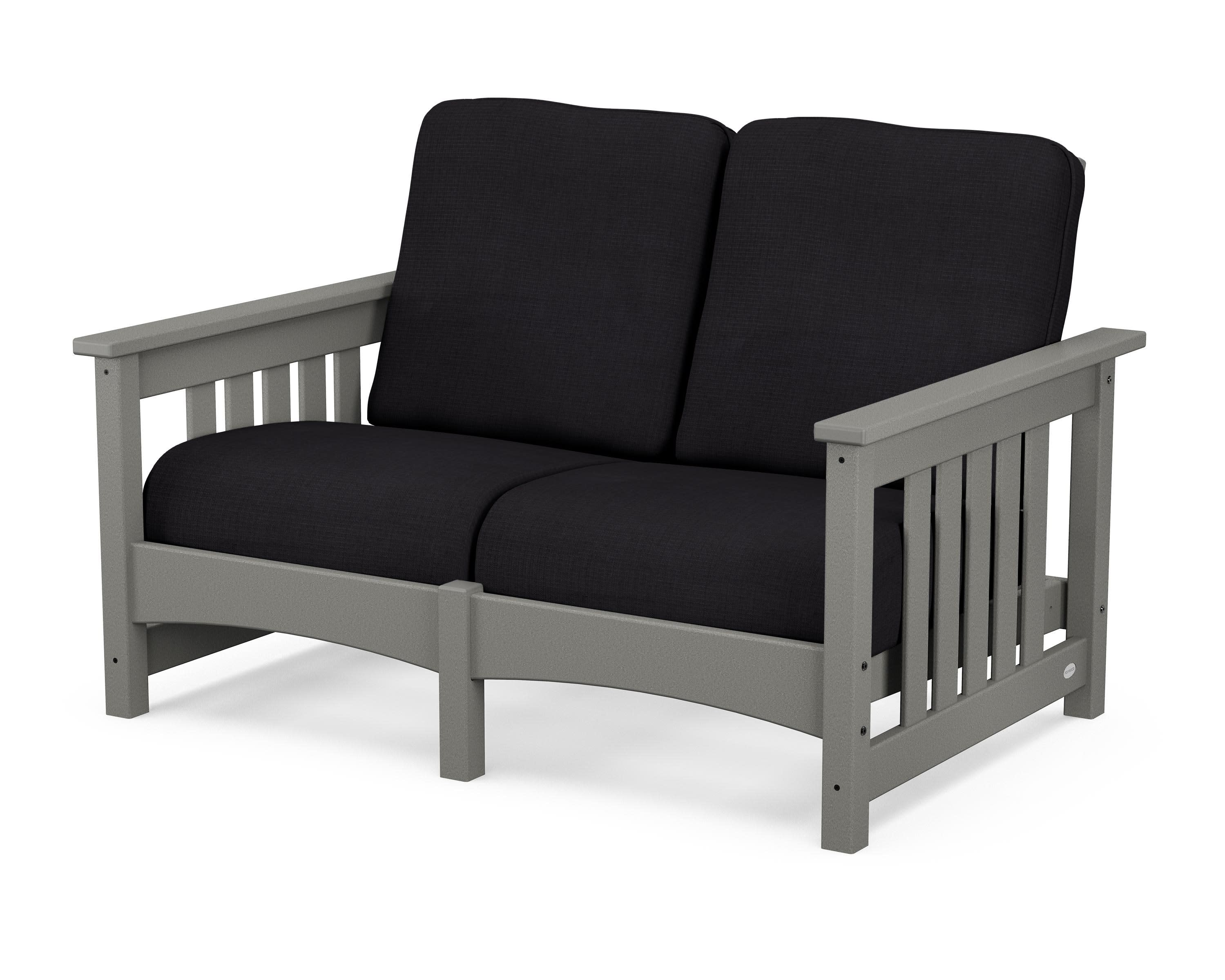 Club Mission Loveseat in Slate Grey / Midnight Linen