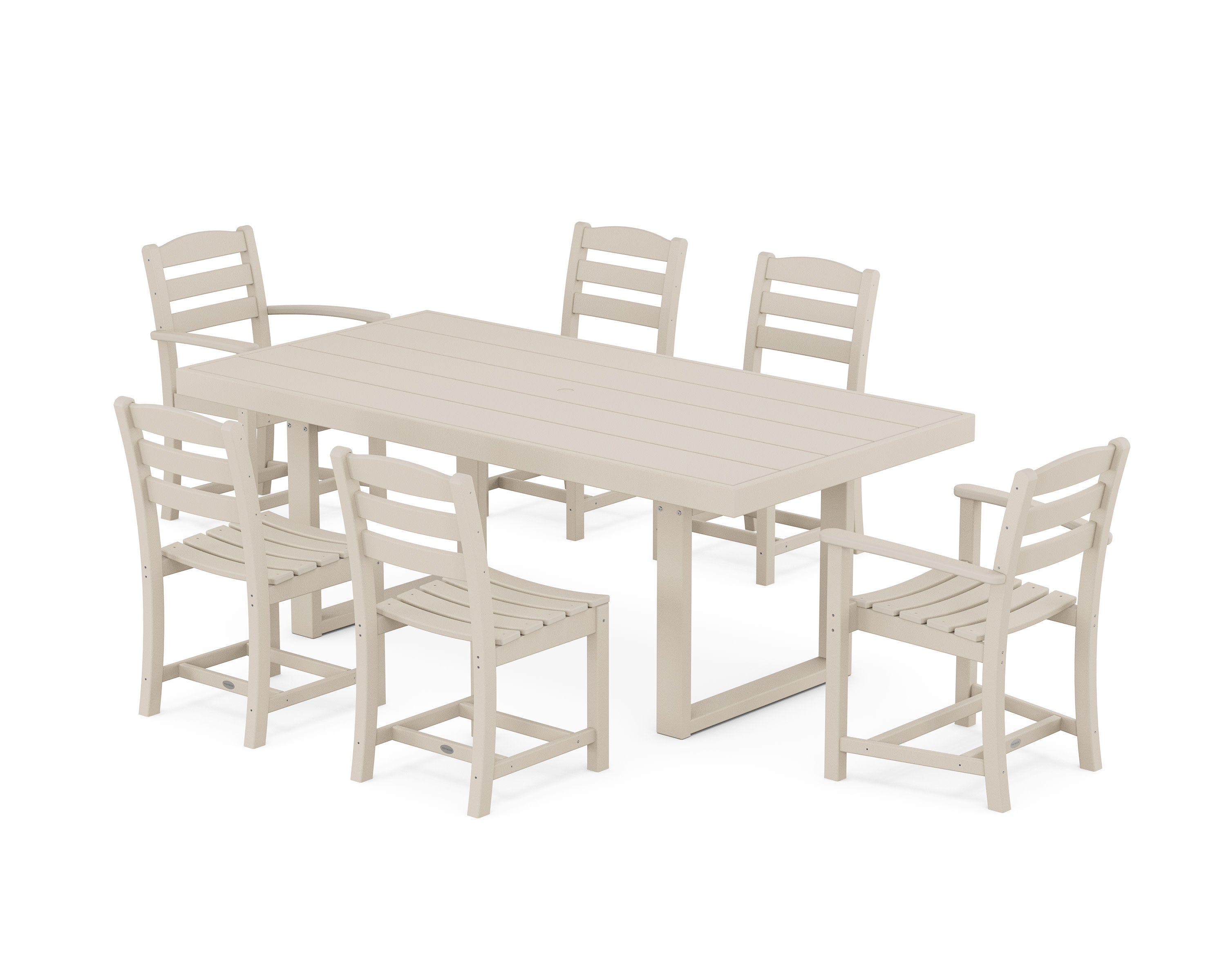 La Casa Caf 7-Piece Dining Set in Sand
