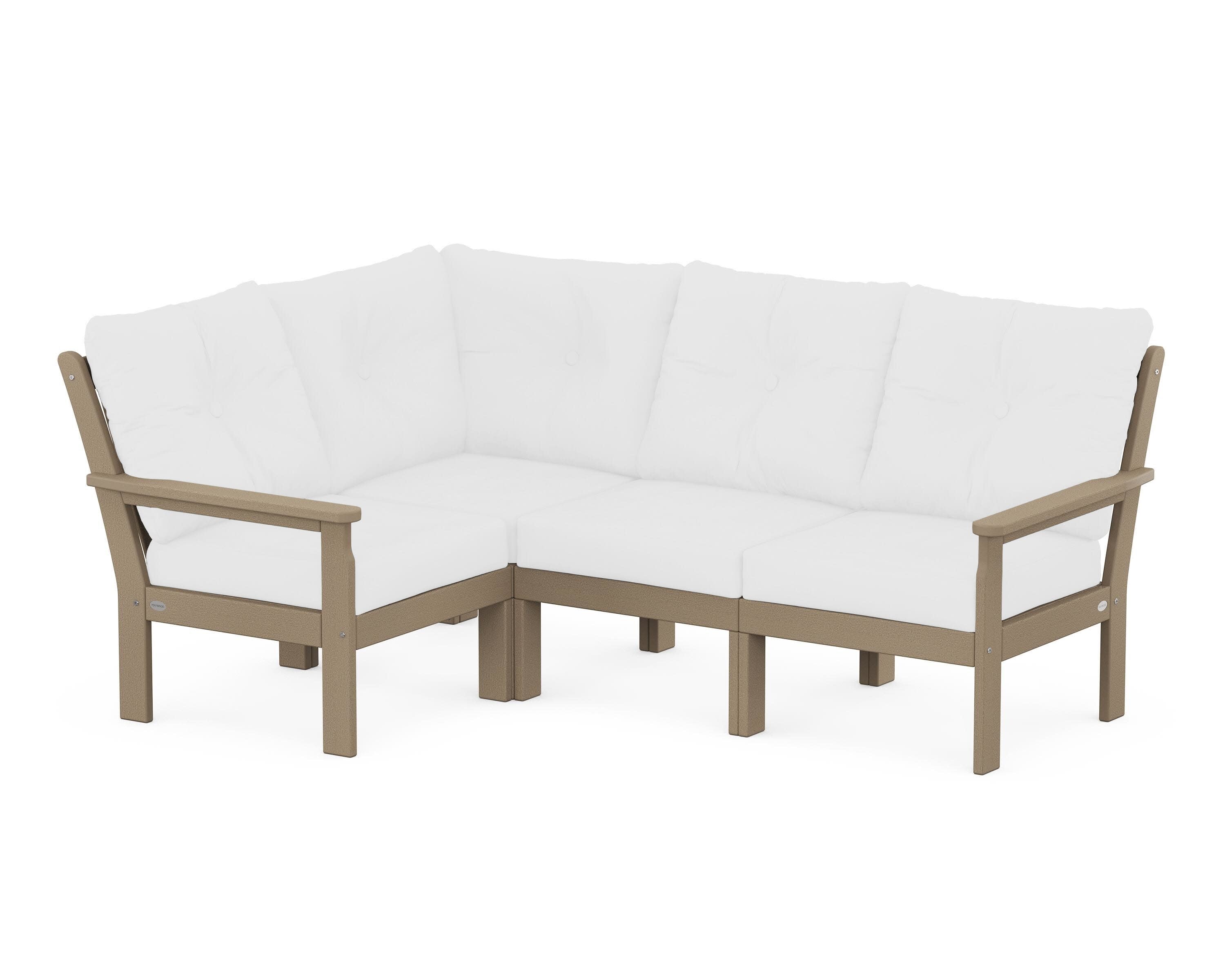 Vineyard 4-Piece Sectional in Vintage Sahara / Natural
