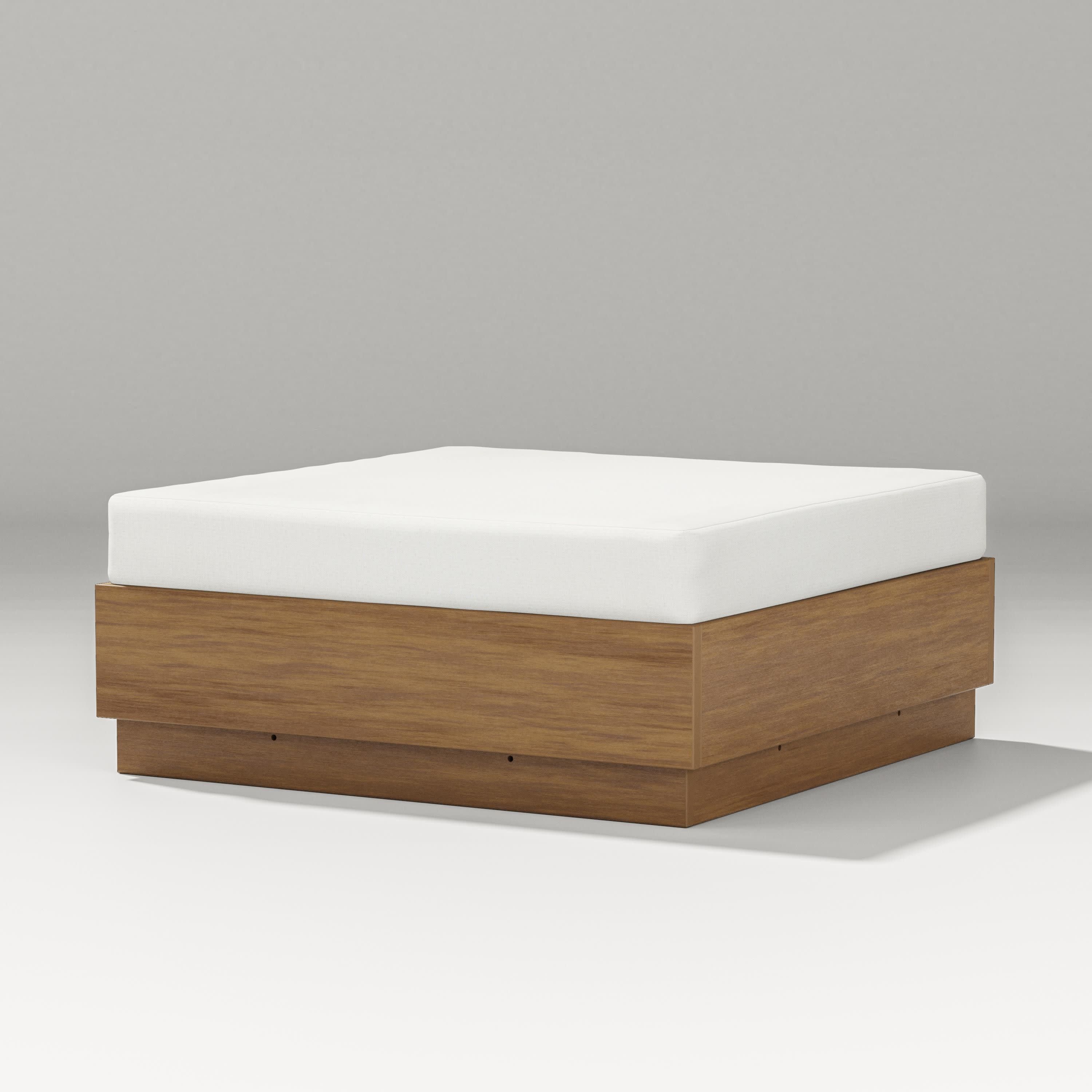 Elevate Lounge Ottoman in Natural / Natural Linen