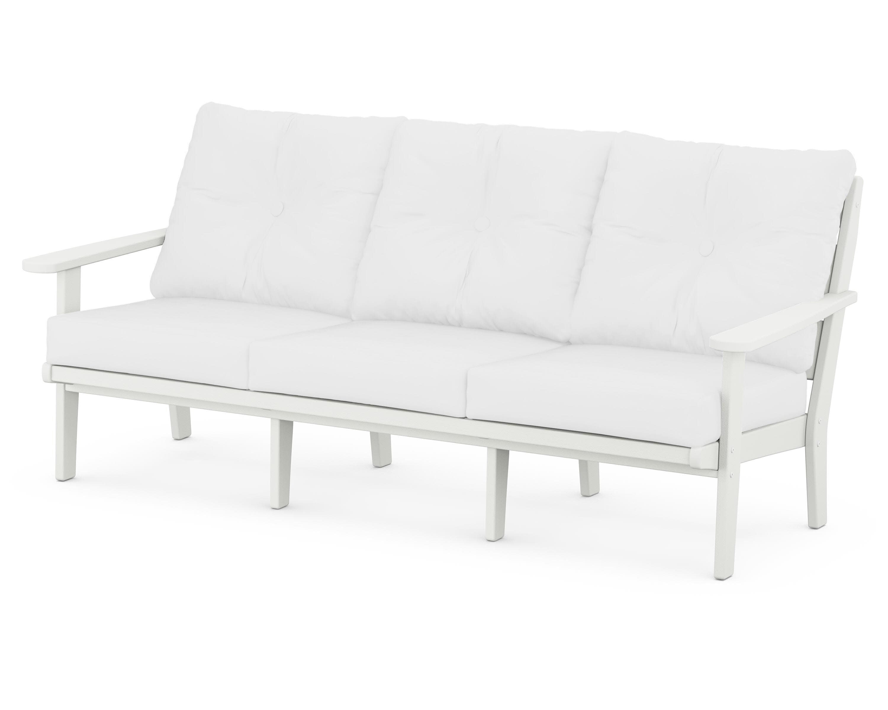 Lakeside Deep Seating Sofa in Vintage White / Natural