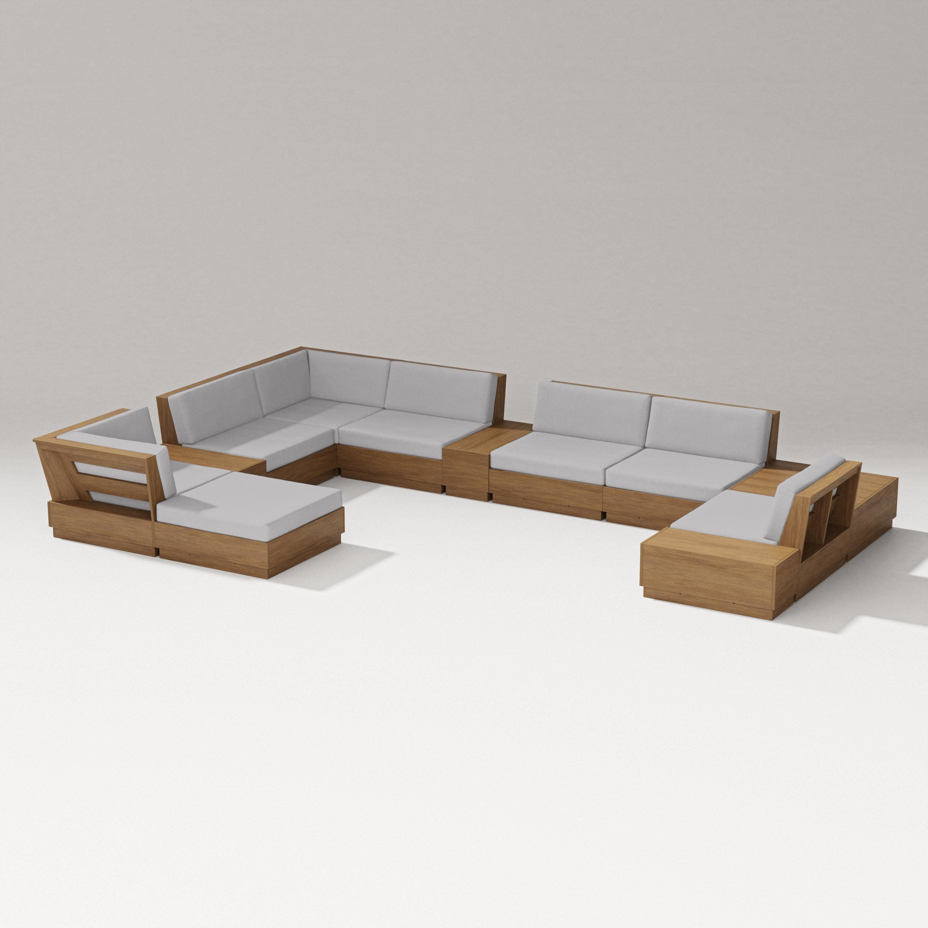 Elevate 12-Piece Conversation Sectional Set in Natural / Granite