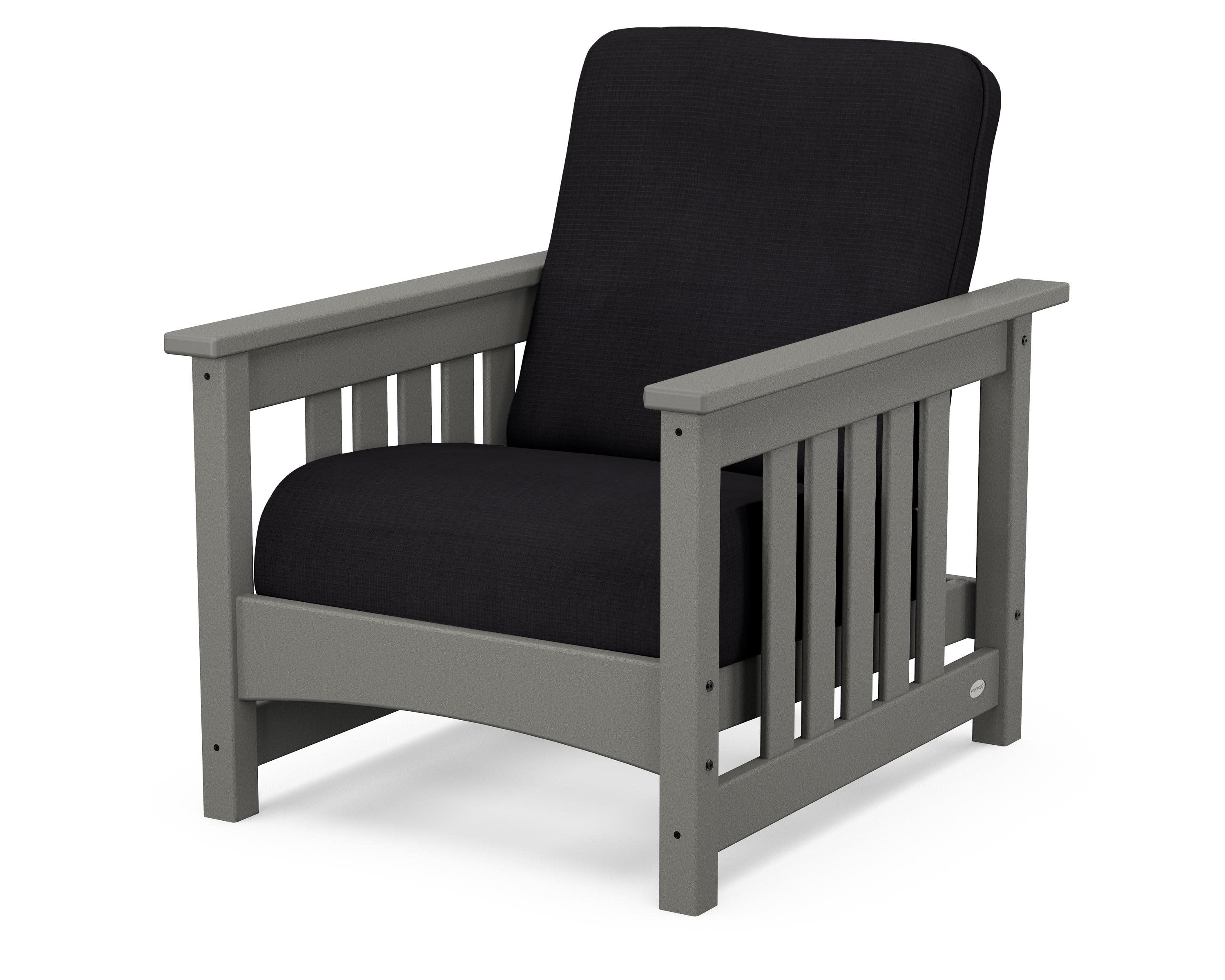 Club Mission Chair in Slate Grey / Midnight Linen