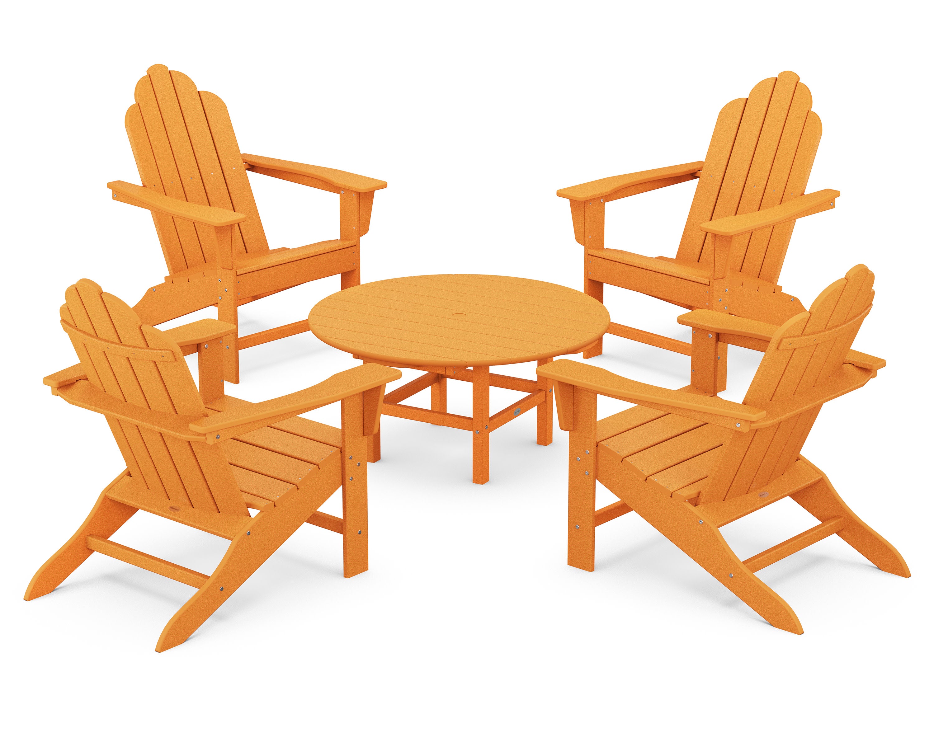Long Island Adirondack 5-Piece Conversation Group in Tangerine