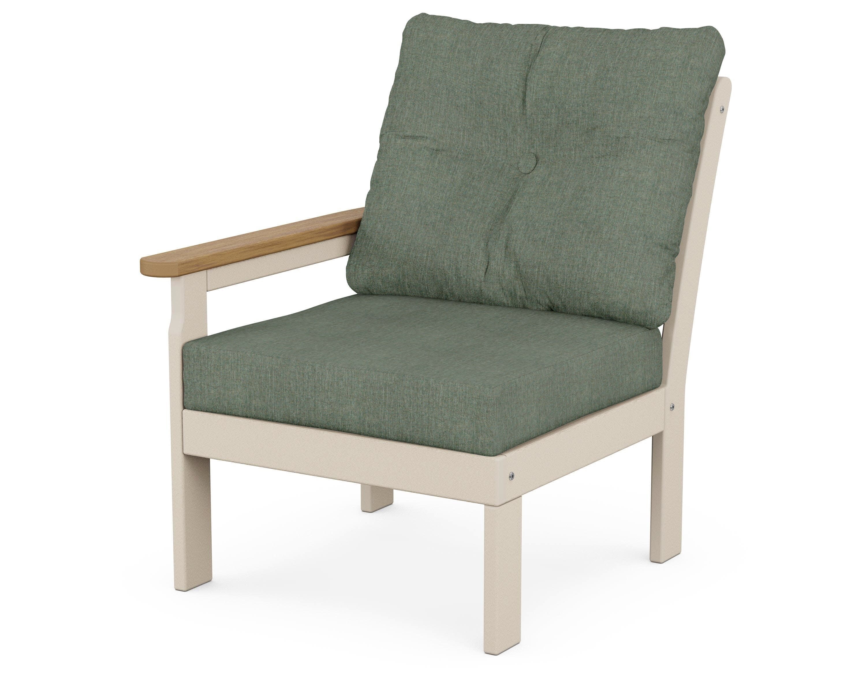 Vineyard Modular Left Arm Chair in Sand / Natural / Cast Sage