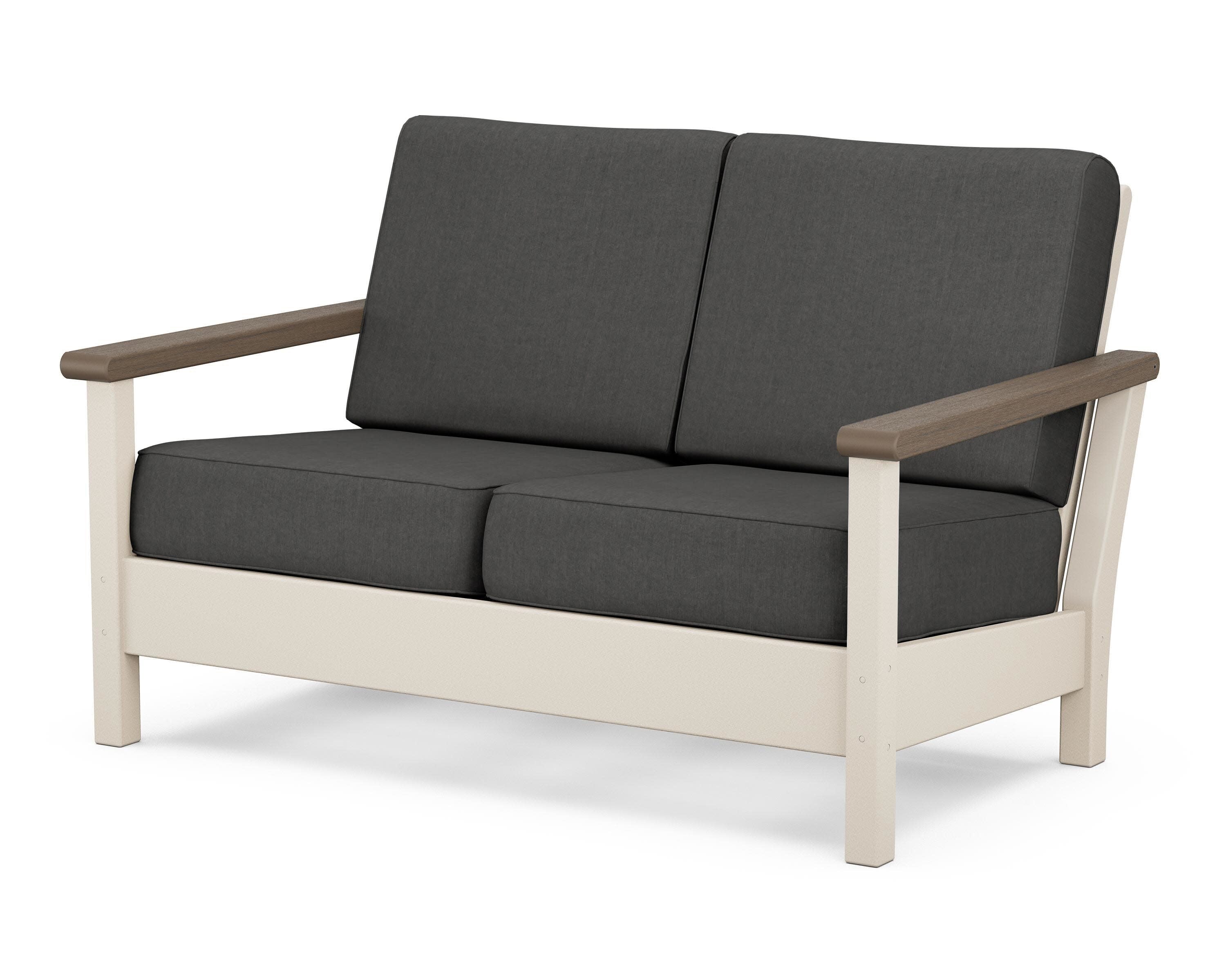 Harbour Deep Seating Loveseat in Sand / Kona / Spectrum Carbon