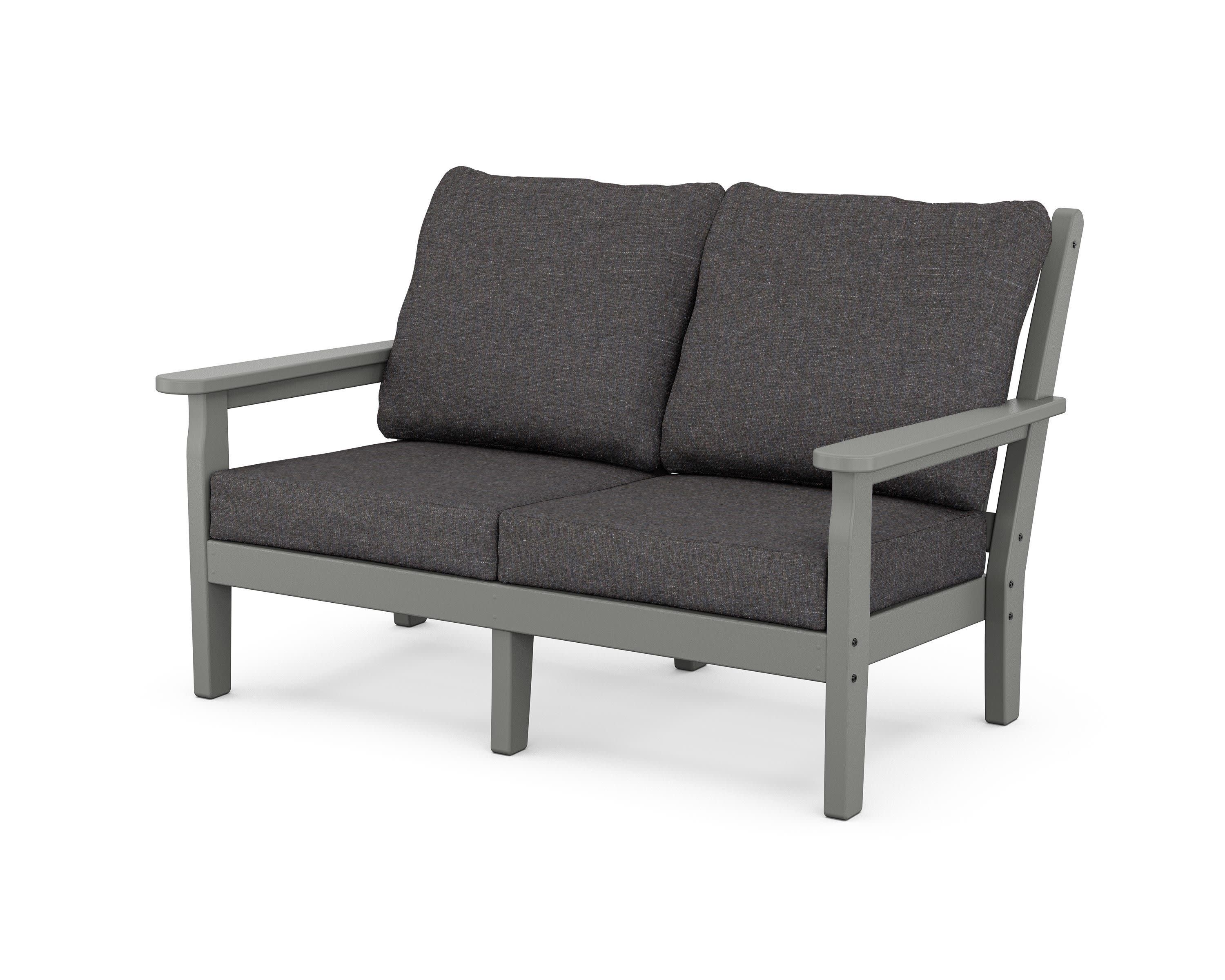 Chippendale Deep Seating Loveseat in Slate Grey / Ash Charcoal