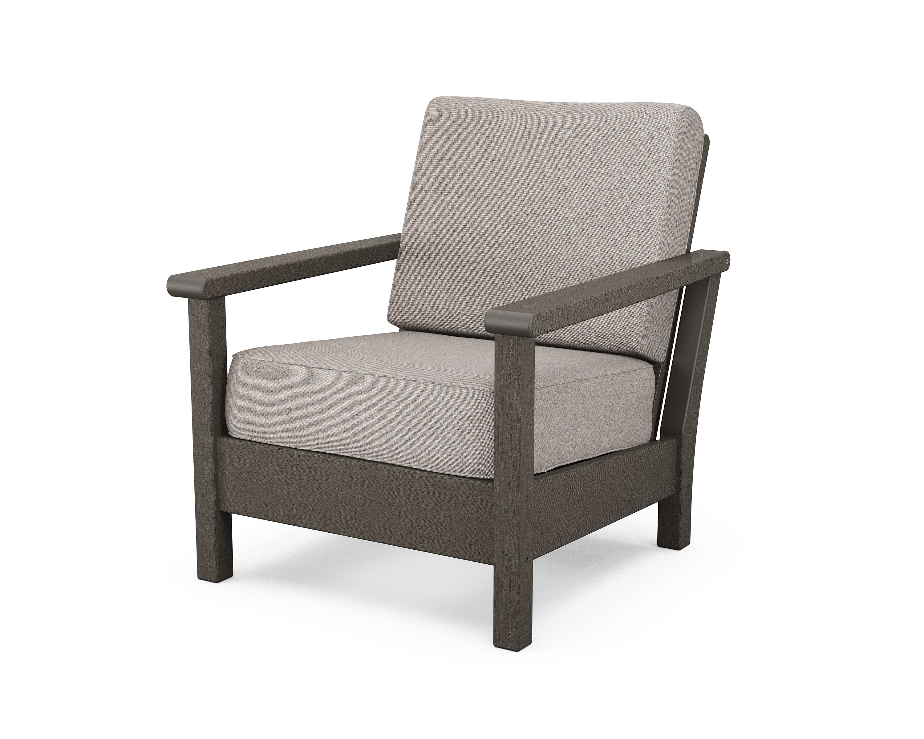 Harbour Deep Seating Chair in Vintage Coffee / Weathered Tweed