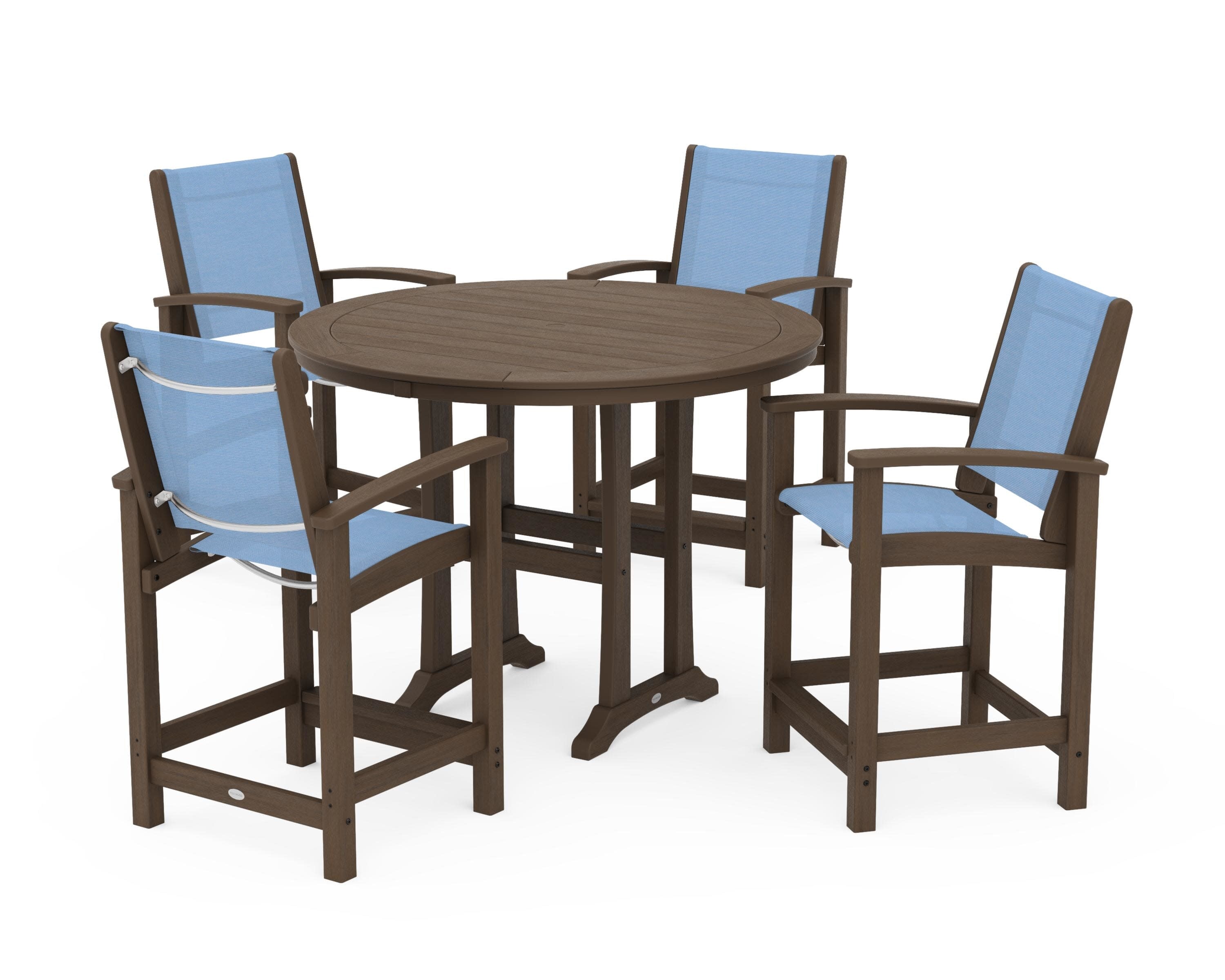 Coastal 5-Piece Counter Set in Kona / Poolside Sling