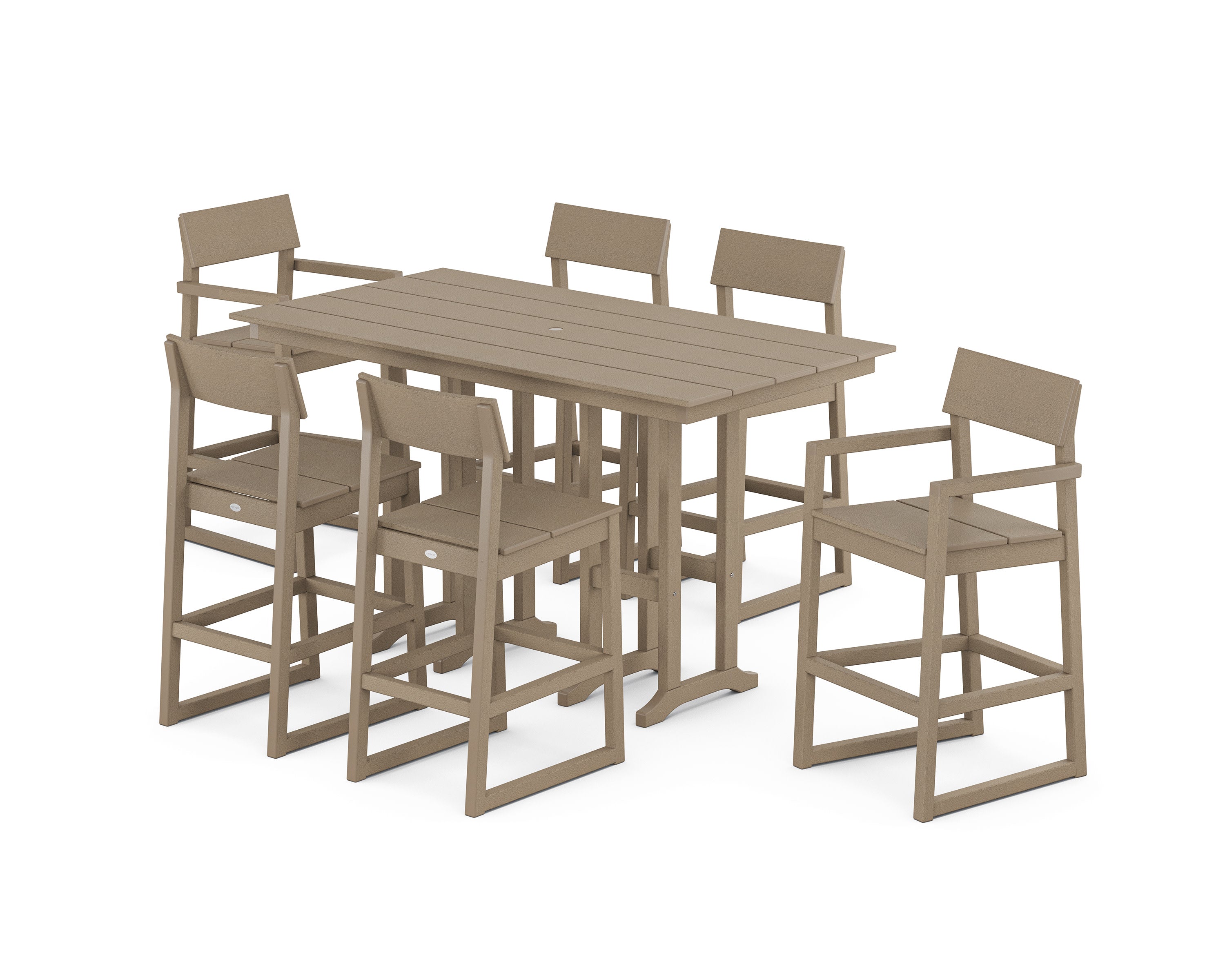 EDGE 7-Piece Farmhouse Bar Set in Vintage Sahara