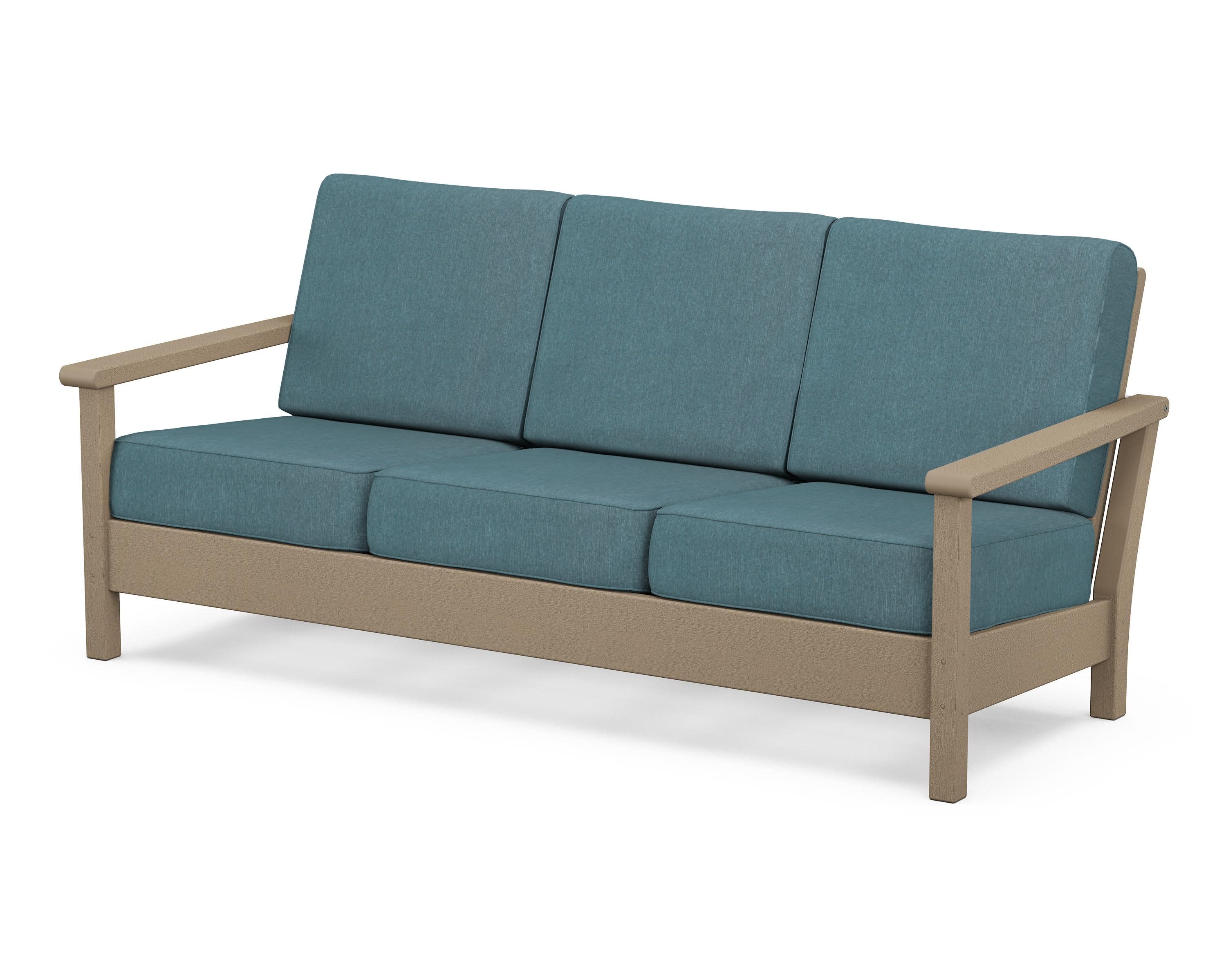 Harbour Deep Seating Sofa in Vintage Sahara / Ocean Teal