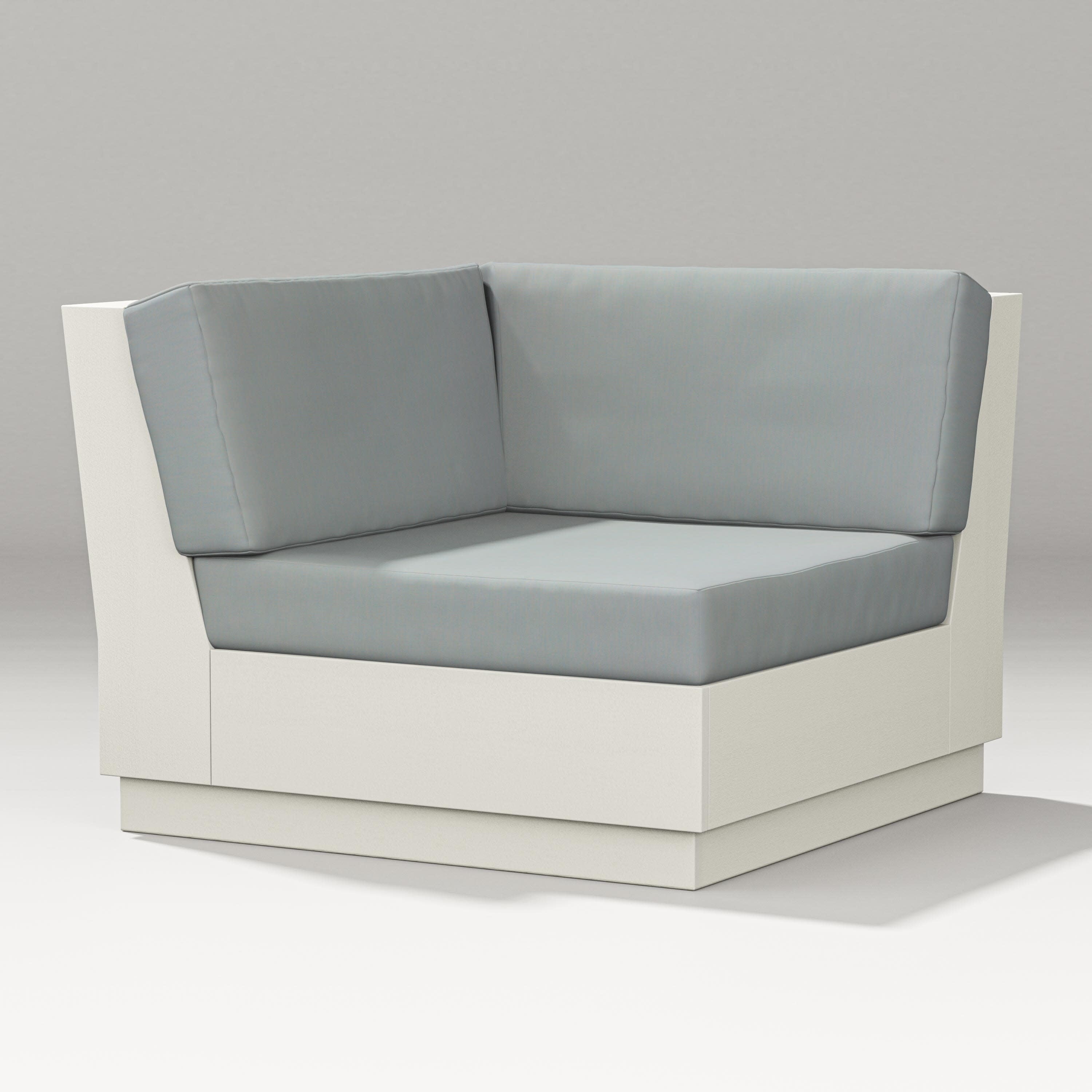 Elevate Modular Corner Chair in Vintage White / Spa