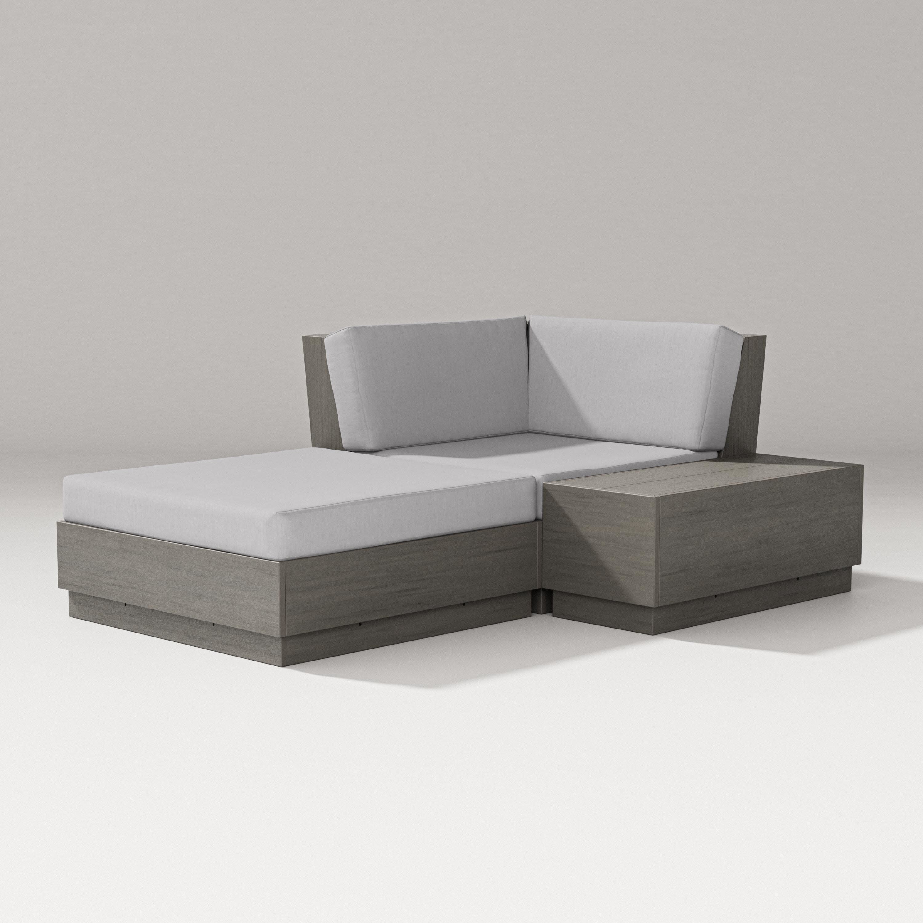 Elevate Corner Chaise in Driftwood / Granite