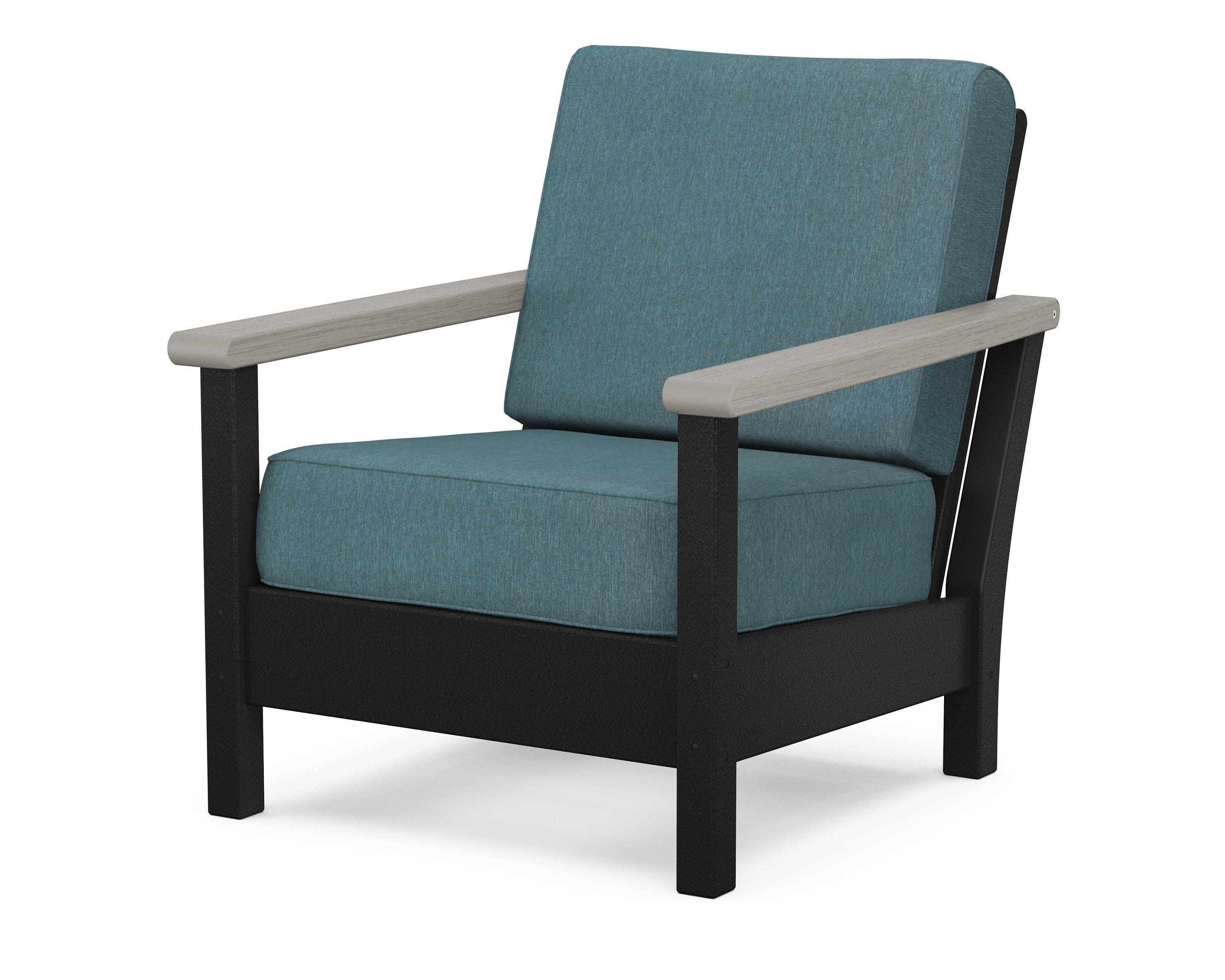 Harbour Deep Seating Chair in Black / Driftwood / Ocean Teal