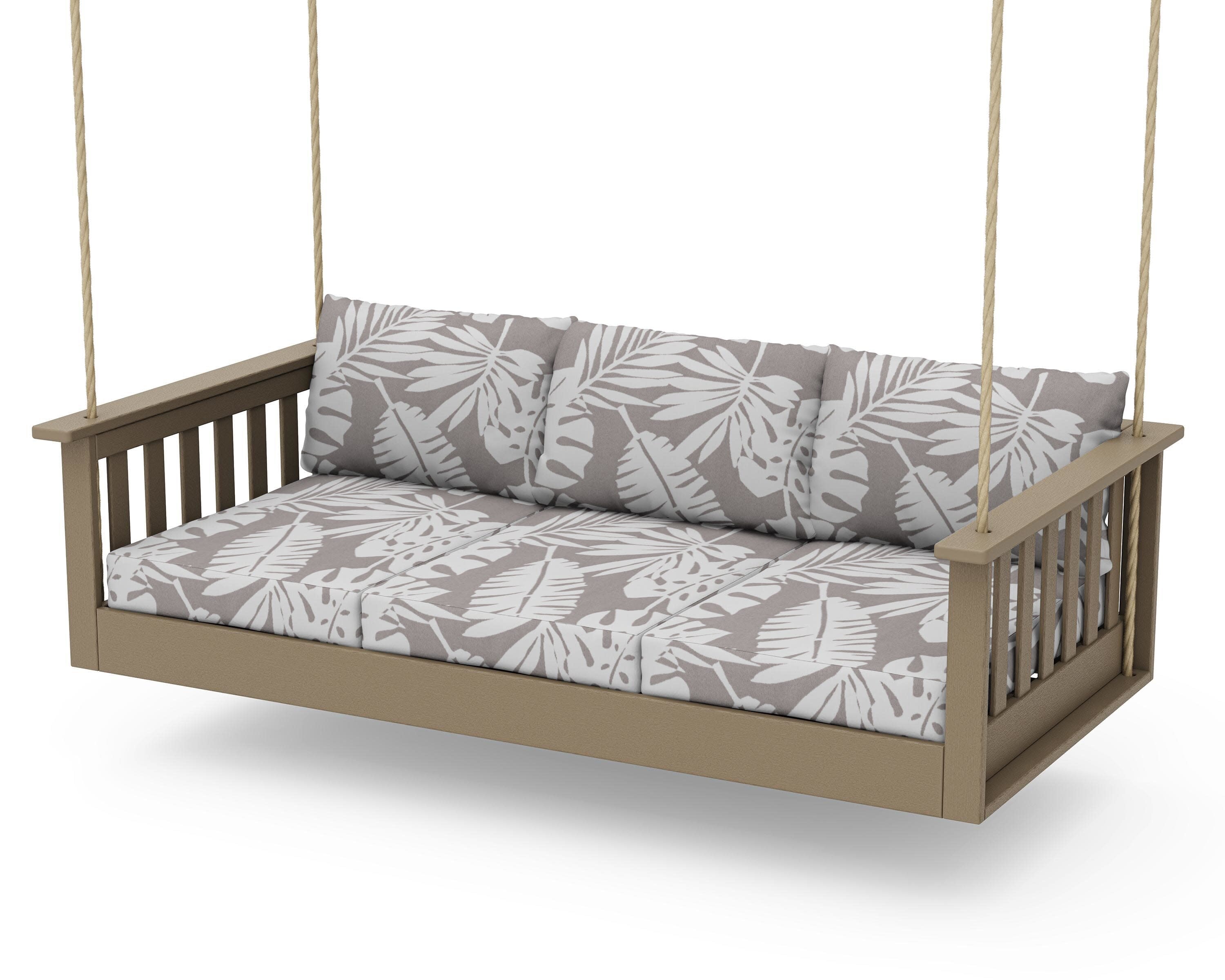 Vineyard Daybed Swing in Vintage Sahara / Leaf Grey Mist