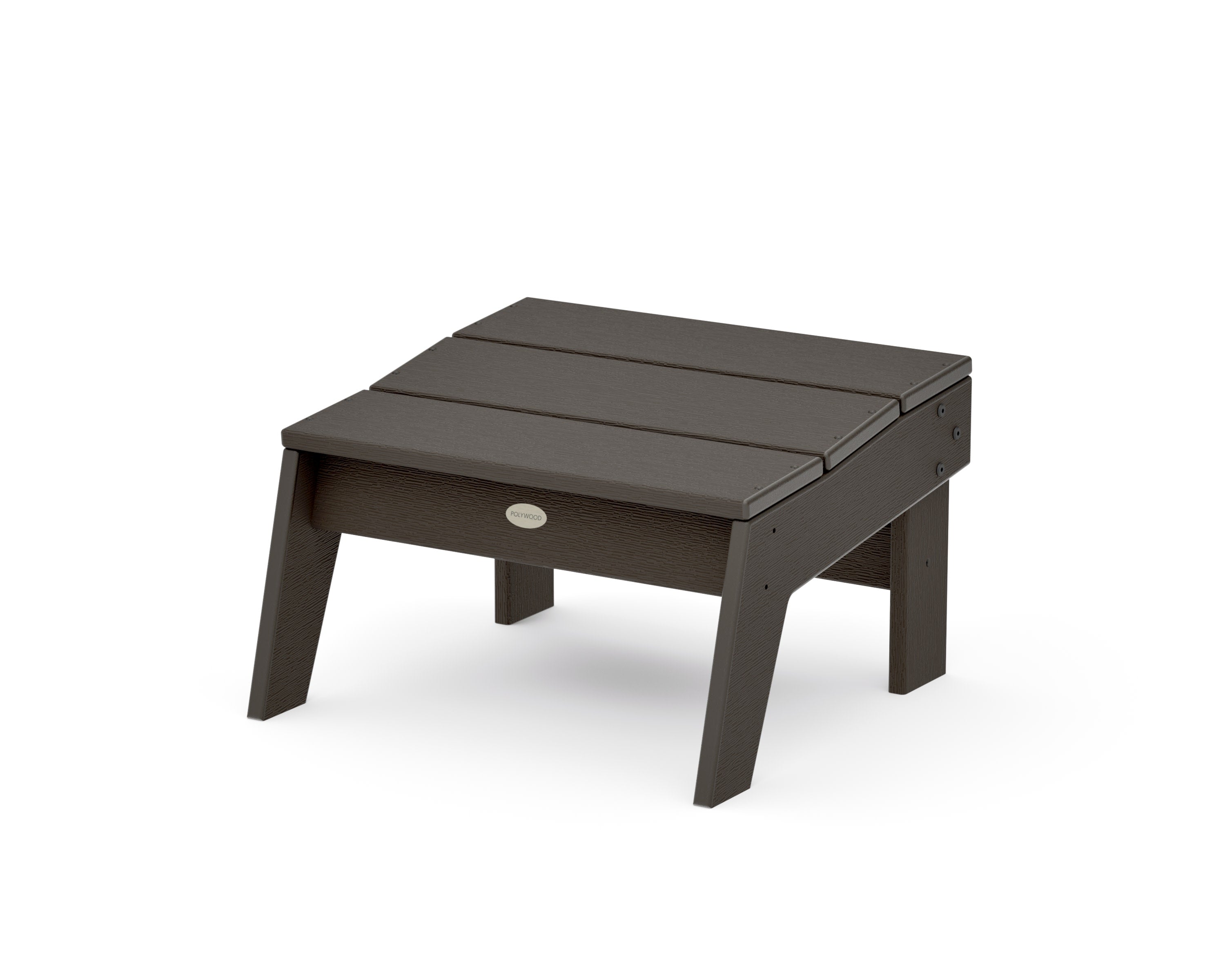 Modern Studio Ottoman in Vintage Coffee