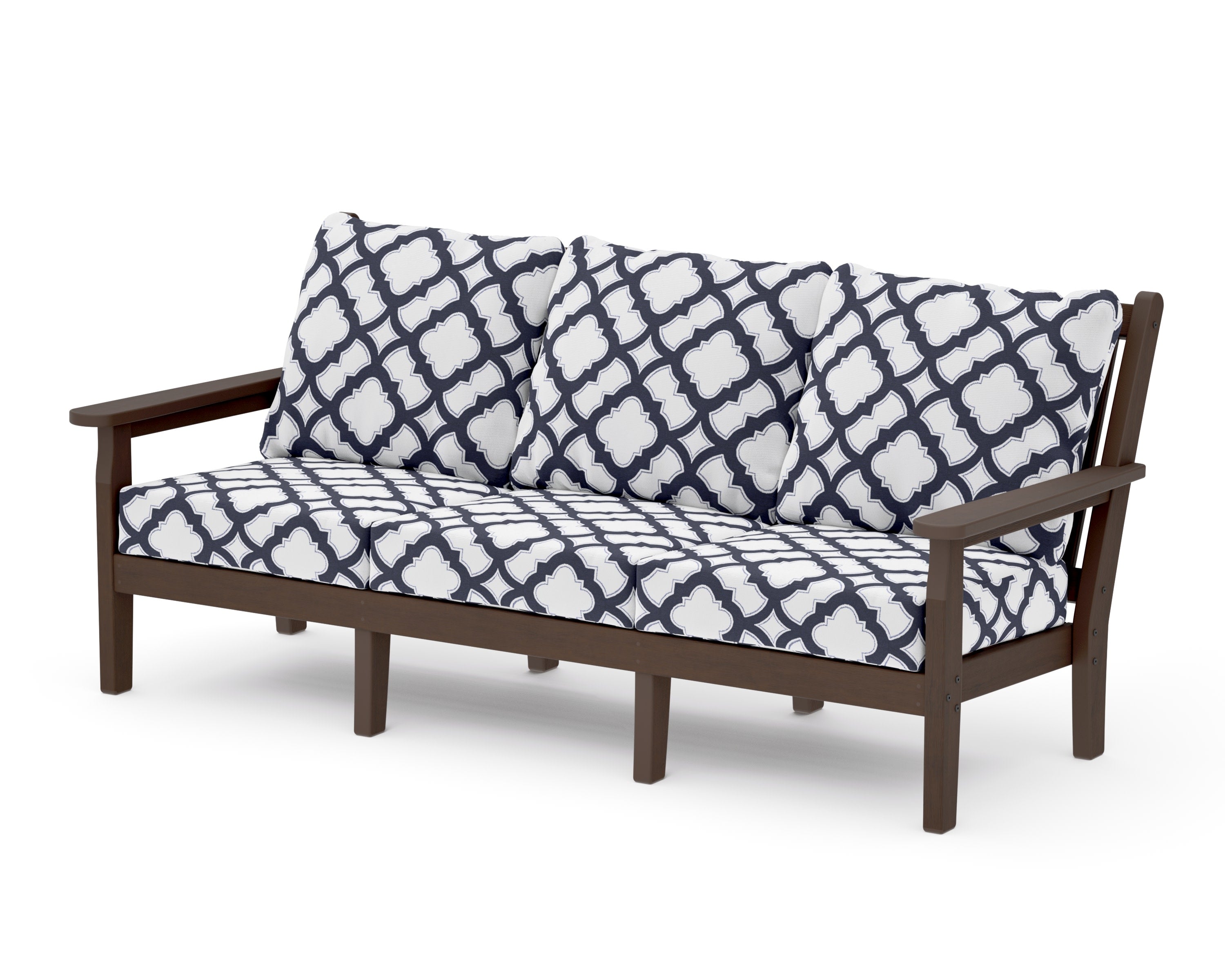 Chippendale Deep Seating Sofa in Kona / Trellis Navy