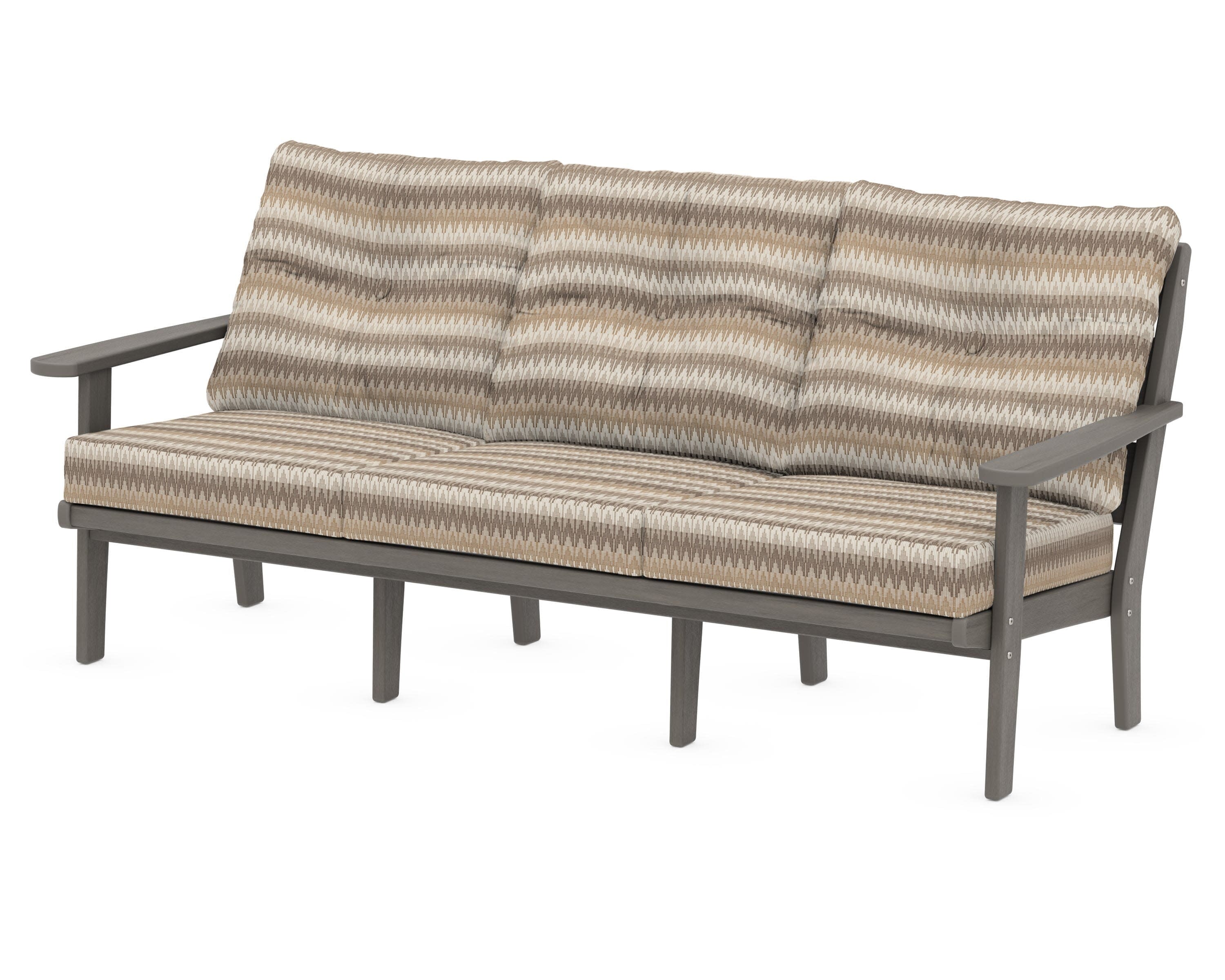 Lakeside Deep Seating Sofa in Driftwood / Valley Dune