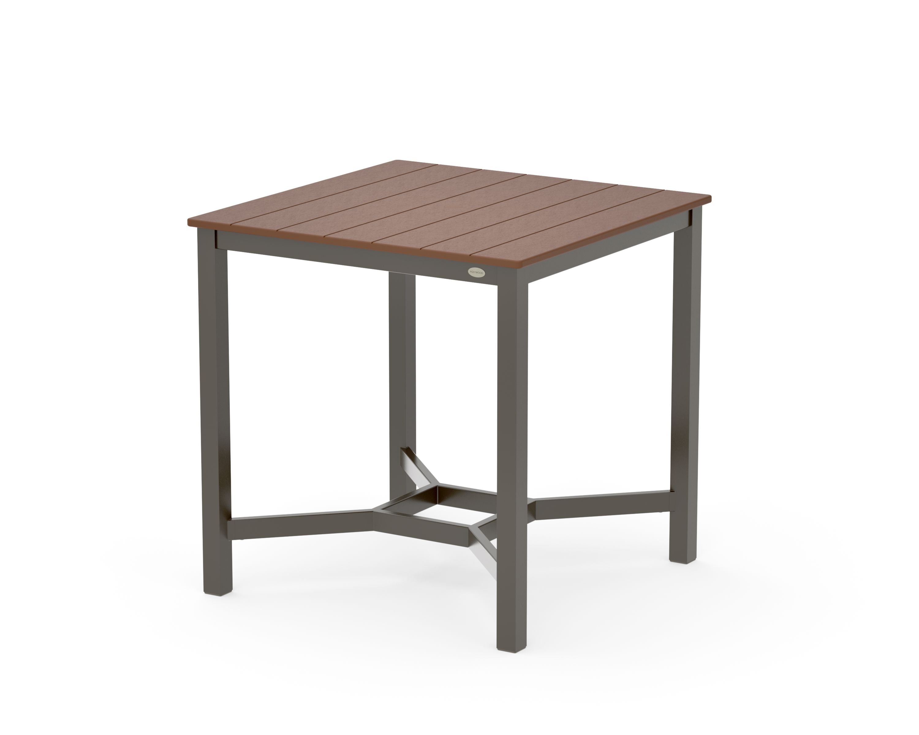 Main Street 36 x 36 Counter Table in Bronze / Teak