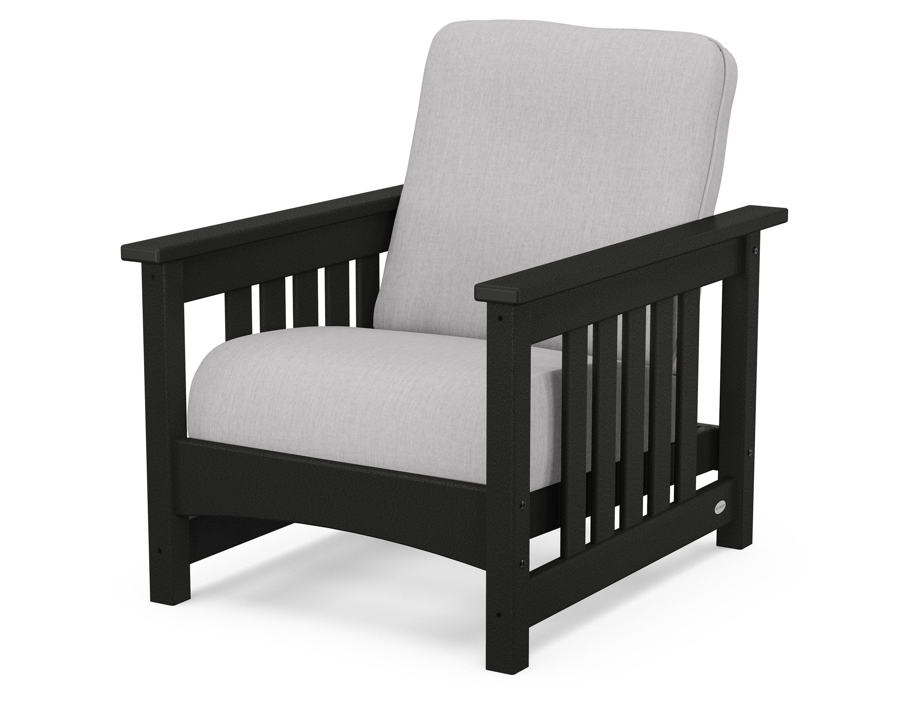 Club Mission Chair in Black / Granite