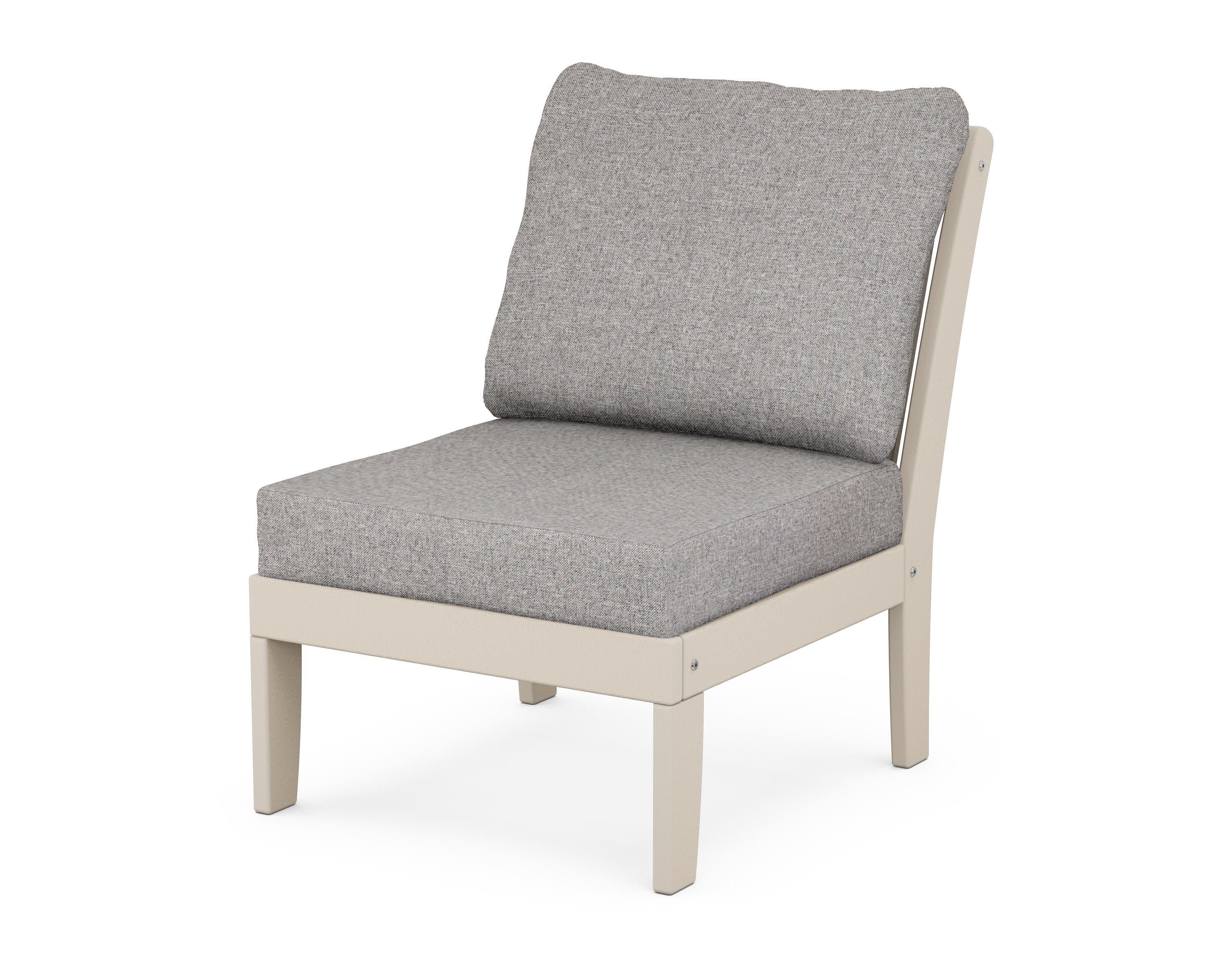 Braxton Modular Armless Chair in Sand / Grey Mist