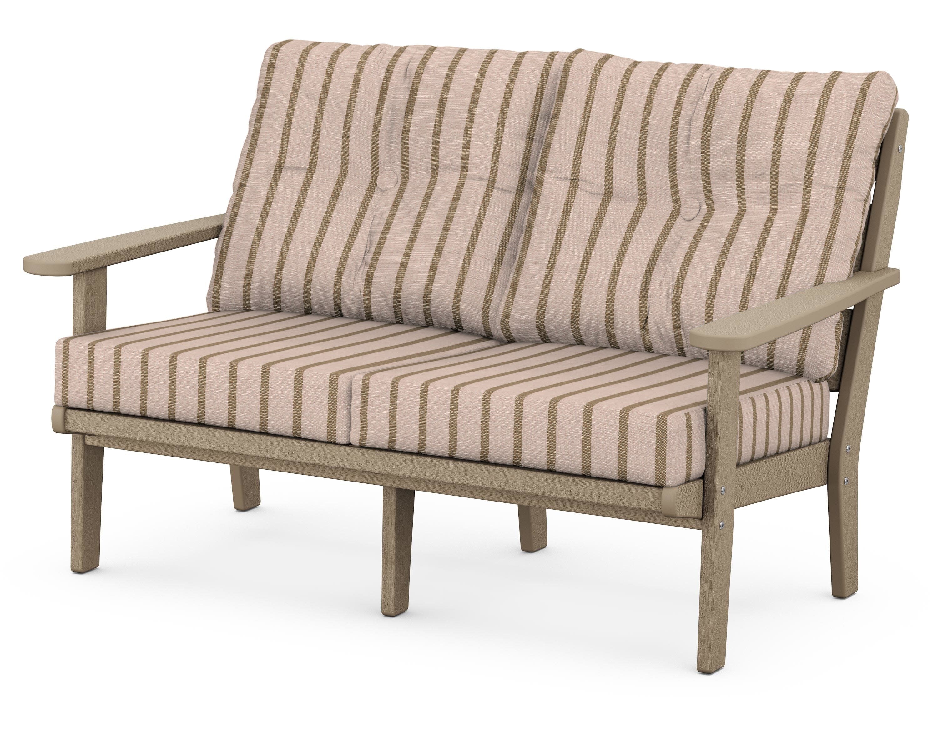 Lakeside Deep Seating Loveseat in Vintage Sahara / Unwind Cameo