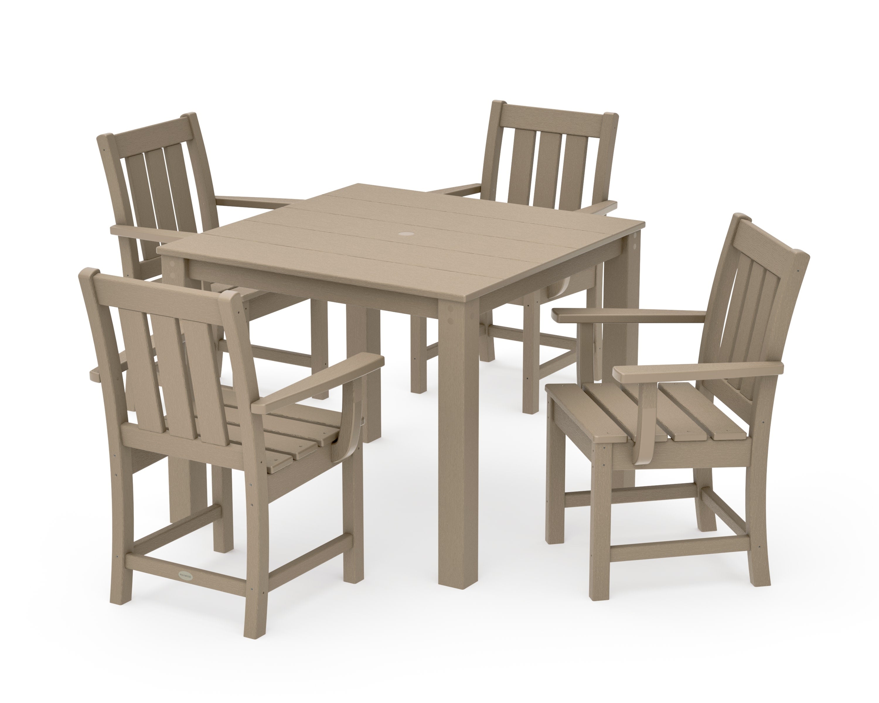 Oxford 5-Piece Parsons Dining Set in Vintage Sahara