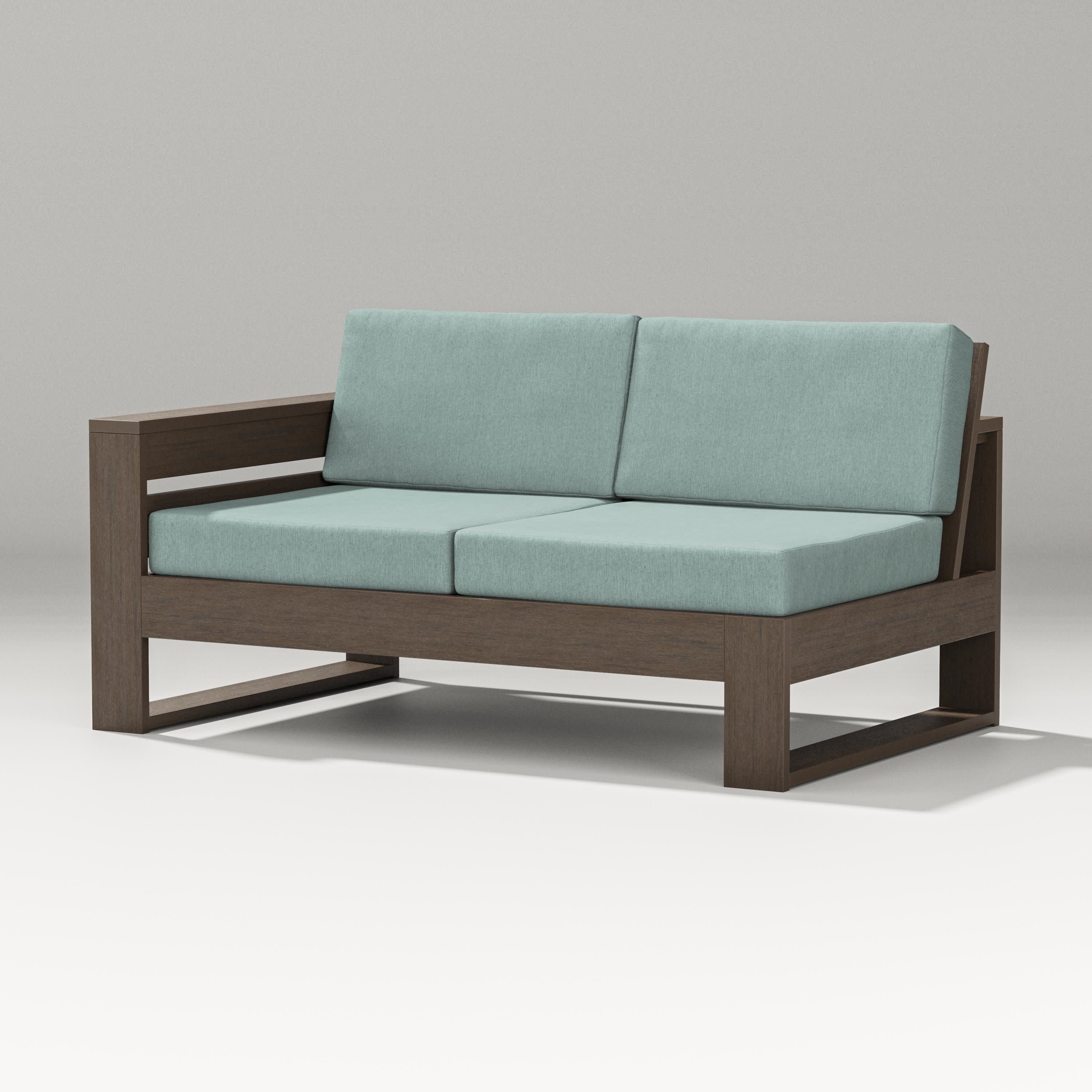 Latitude Modular Left Arm Loveseat in Kona / Glacier Spa