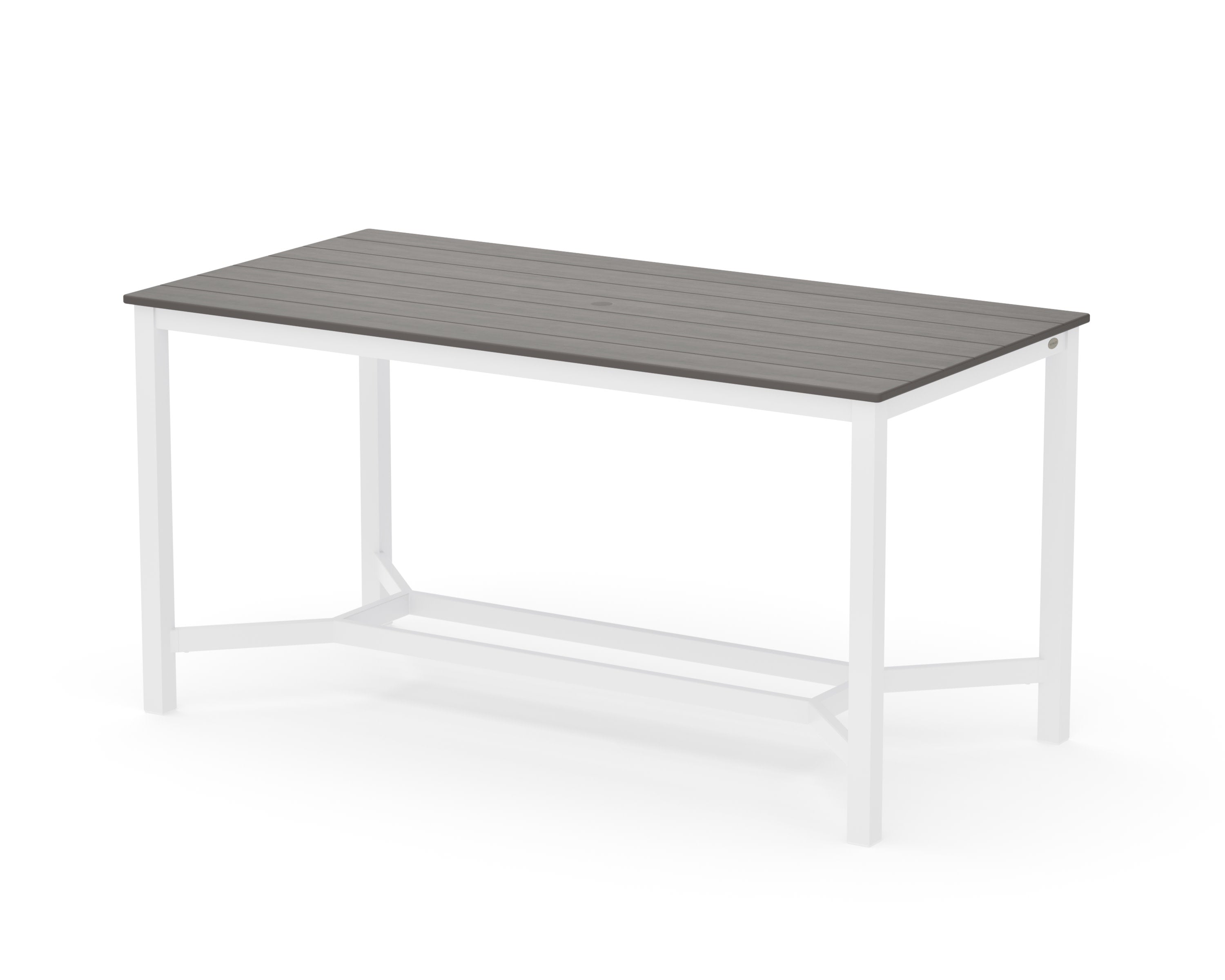Main Street 36 x 72 Counter Table in White / Driftwood