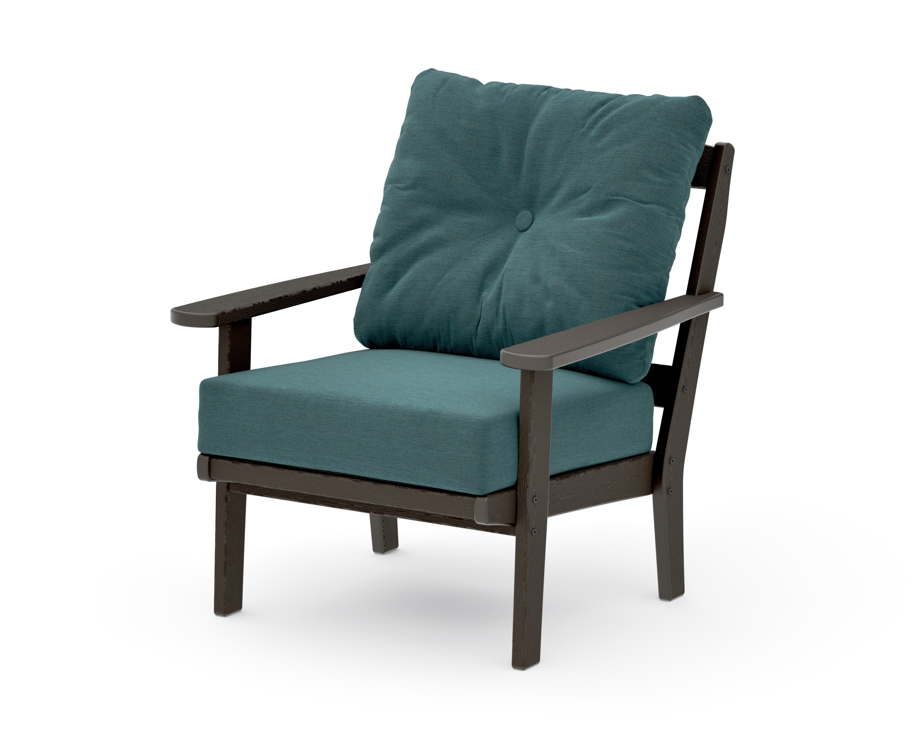 Mission Deep Seating Chair in Vintage Coffee / Ocean Teal