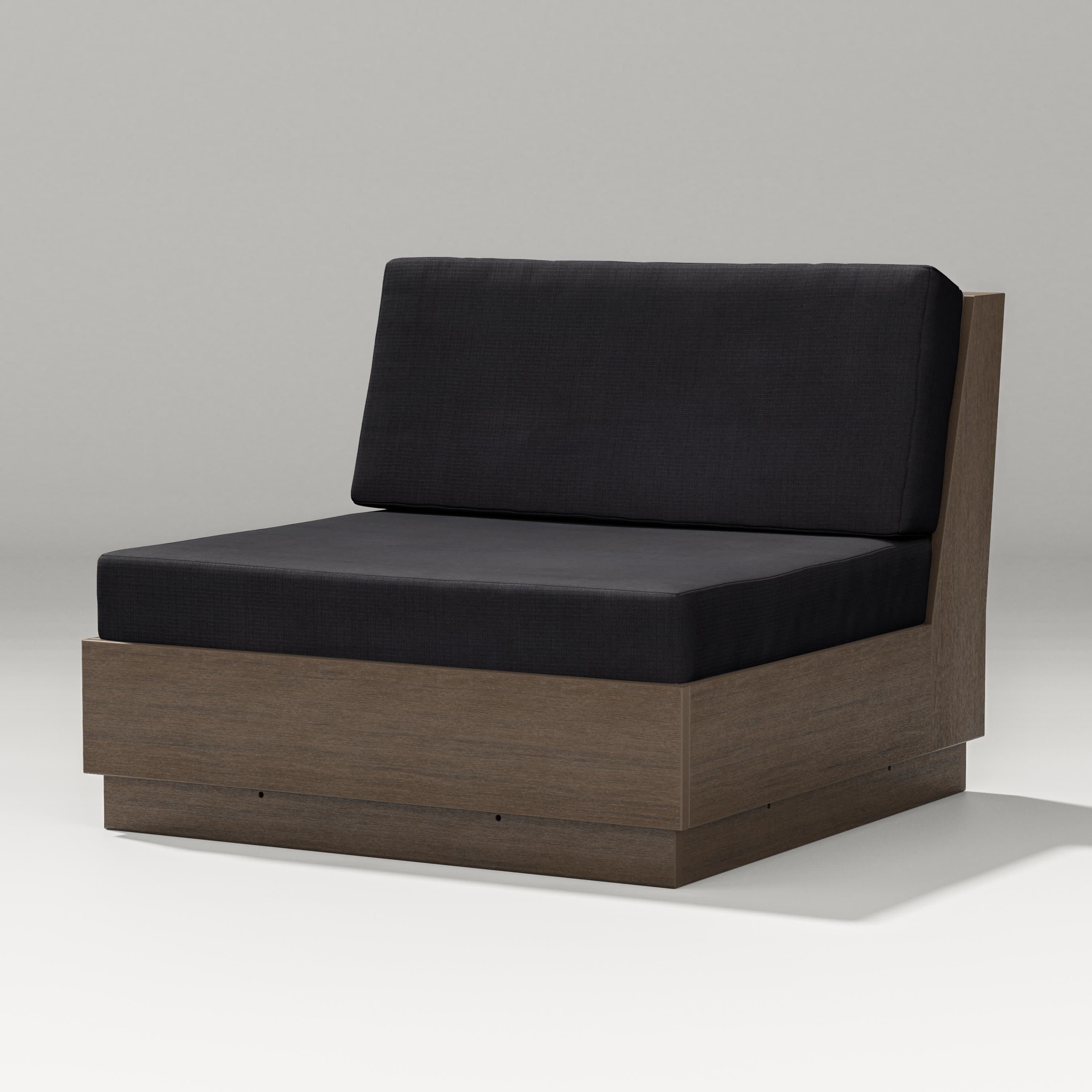 Elevate Modular Armless Chair in Kona / Midnight Linen